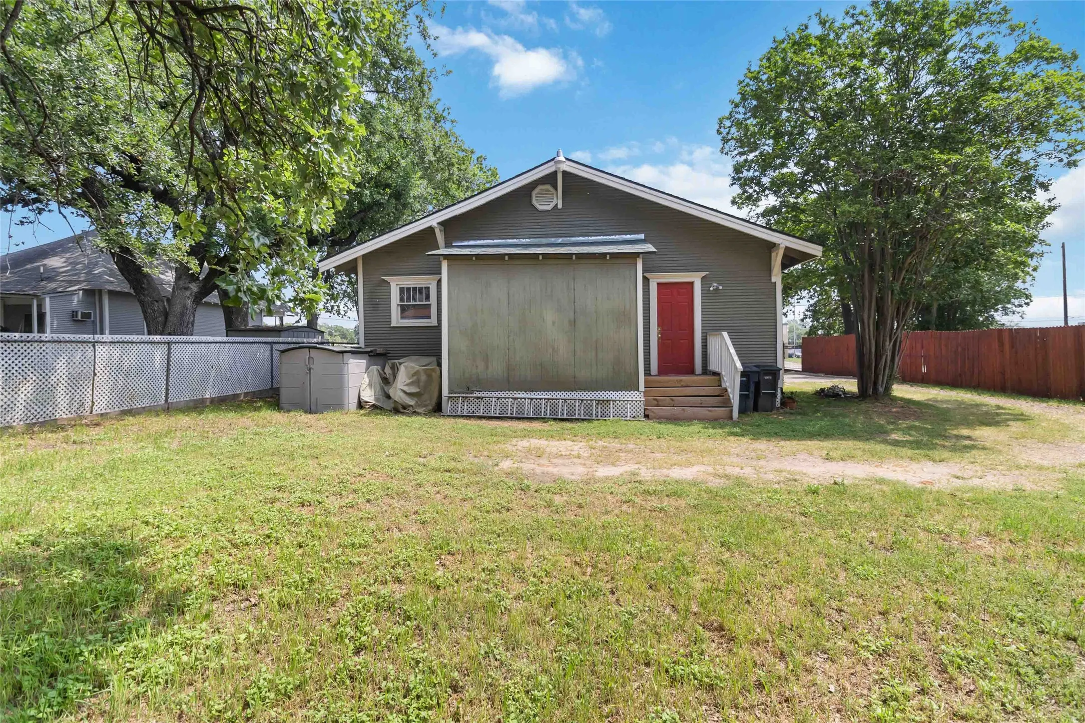 Back of property