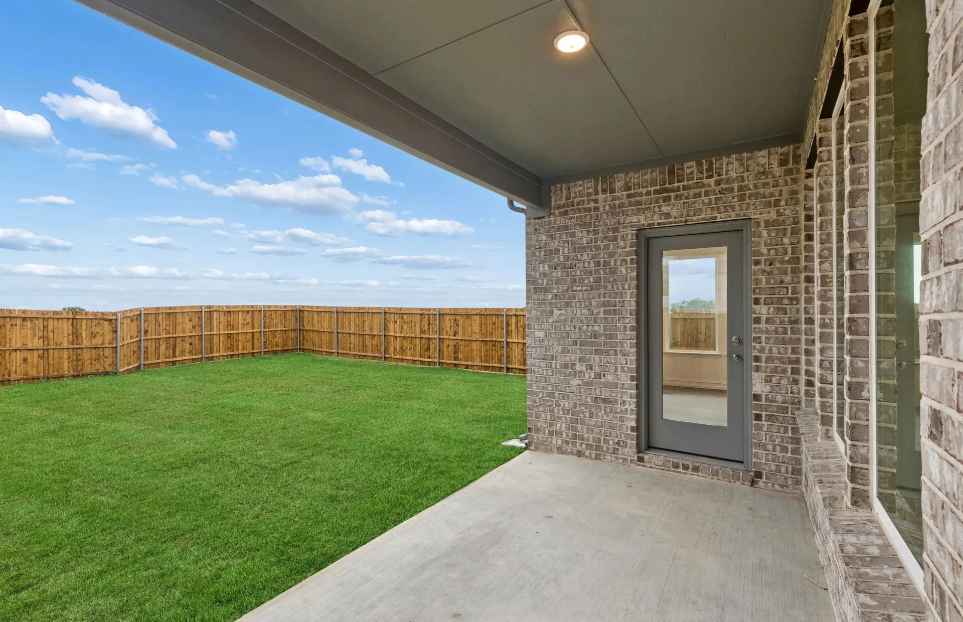 Built-in covered patio