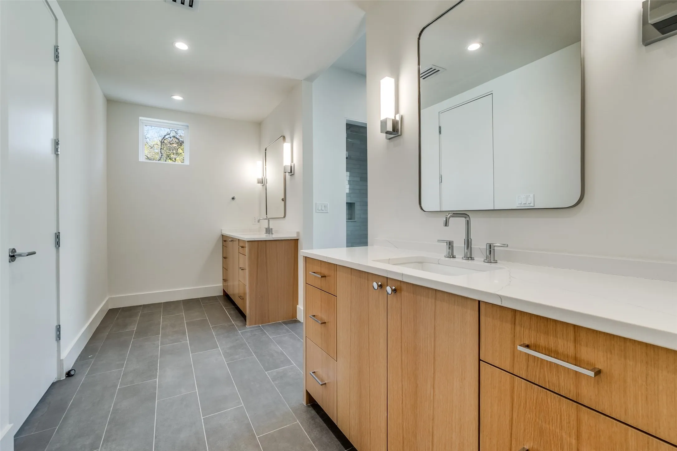 Primary bath with double vanities