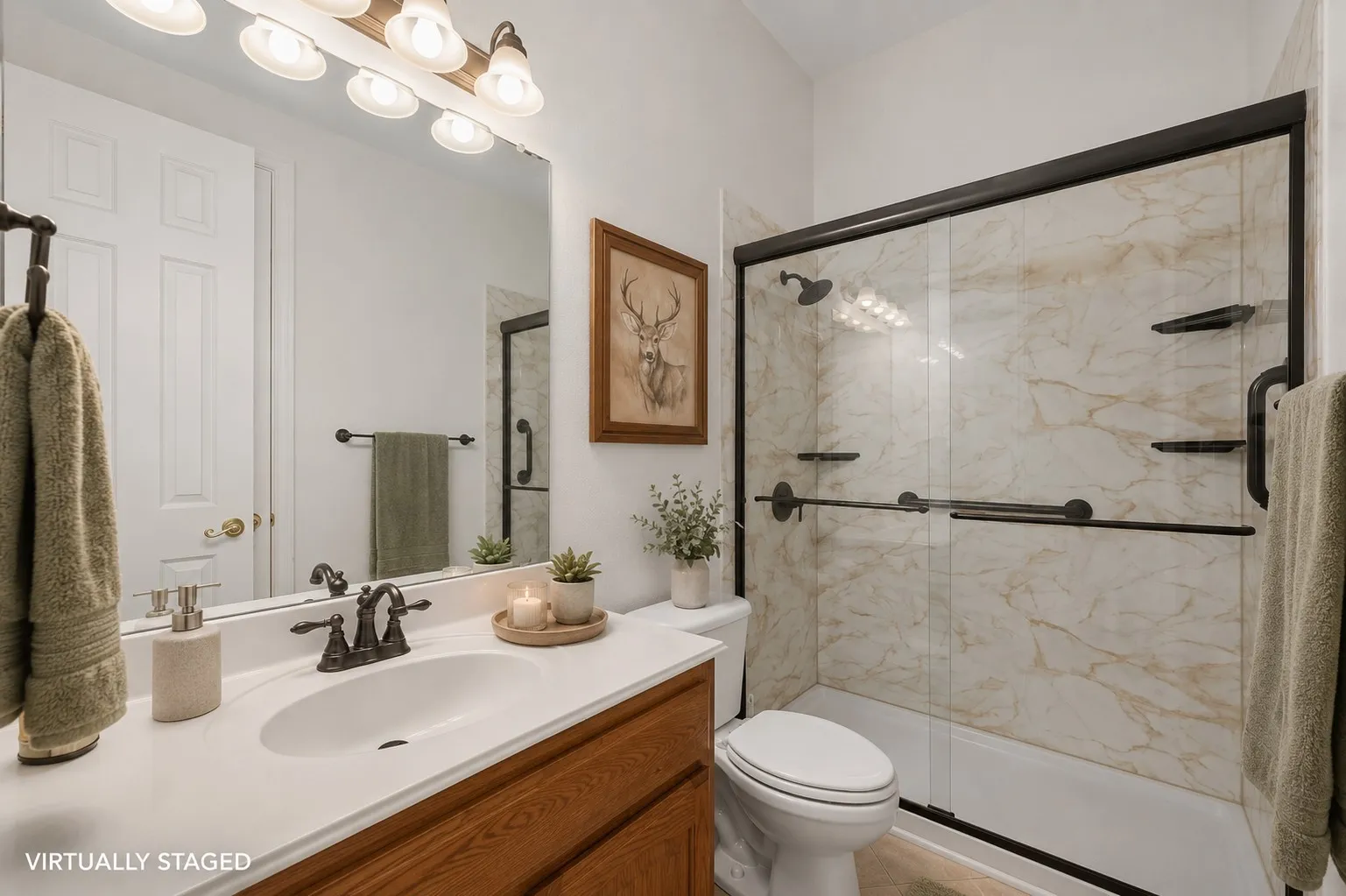 **VIRTUALLY STAGED** guest bathroom