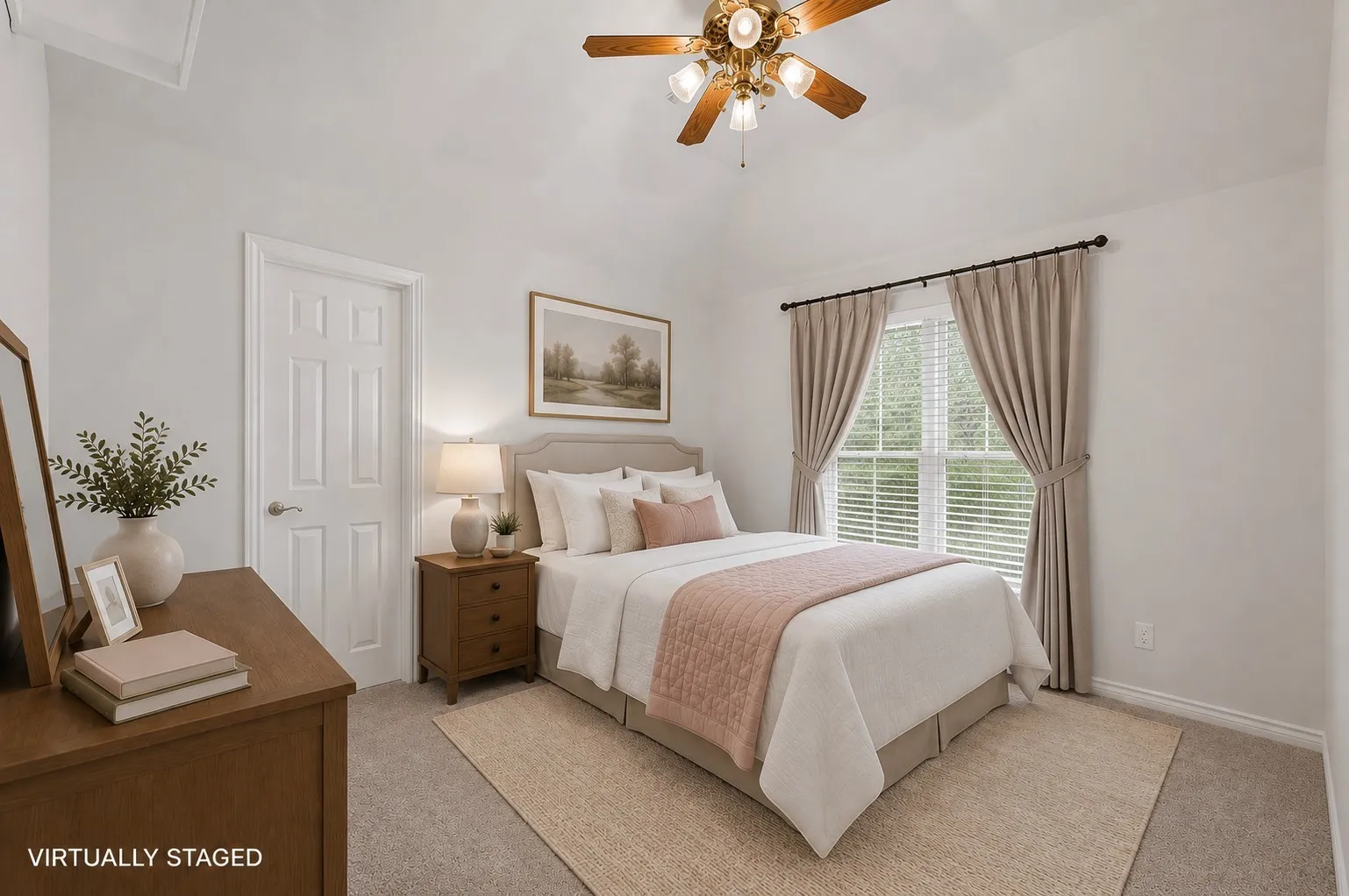 **VIRTUALLY STAGED** upstairs guest bedroom