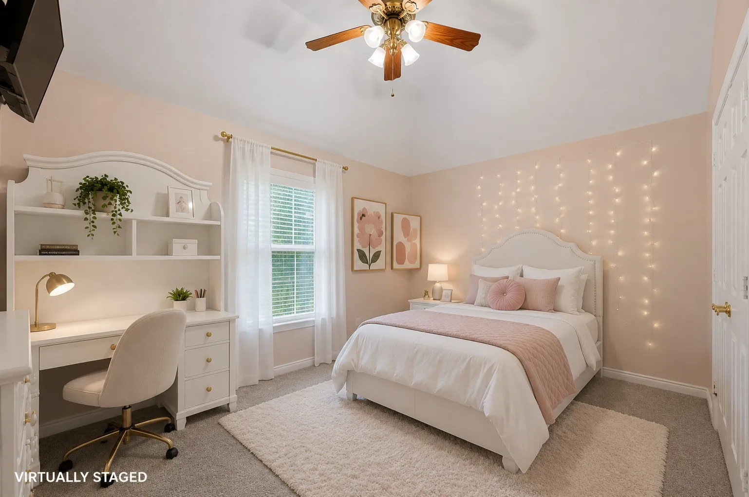 **VIRTUALLY STAGED** private bedroom