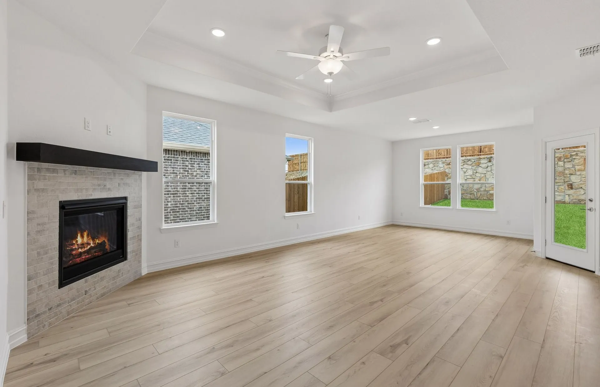 Gathering room with large windows