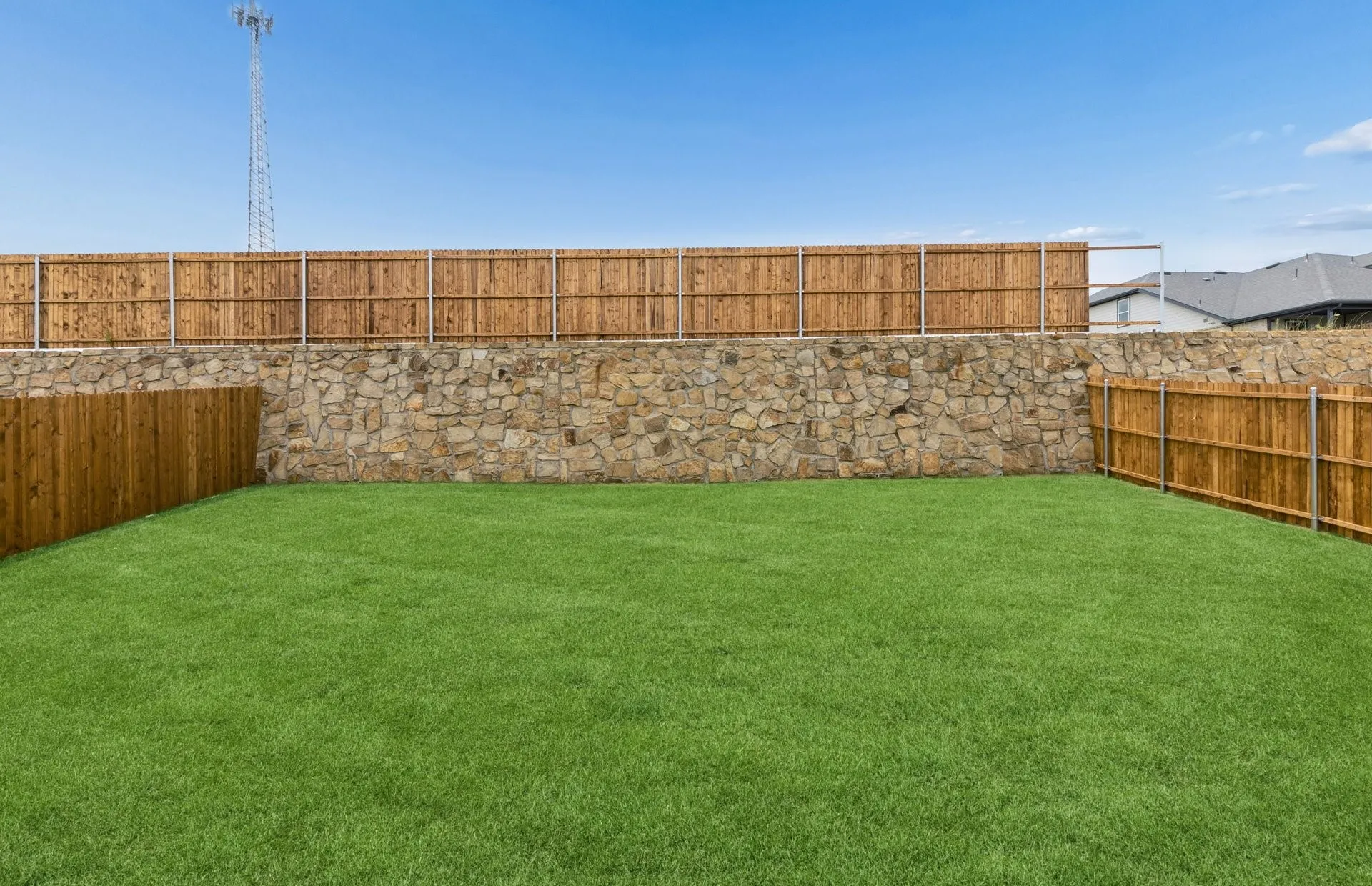 Large fenced-in backyard