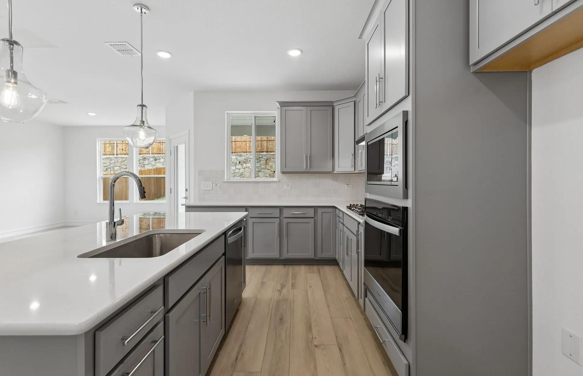 Abundant cabinet space in kitchen