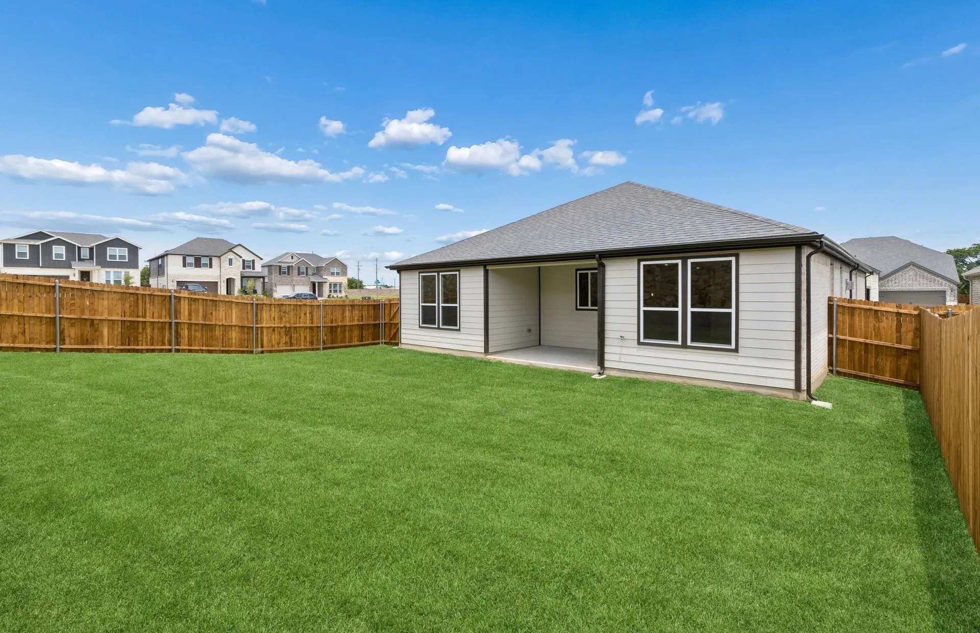 Built-in covered back patio