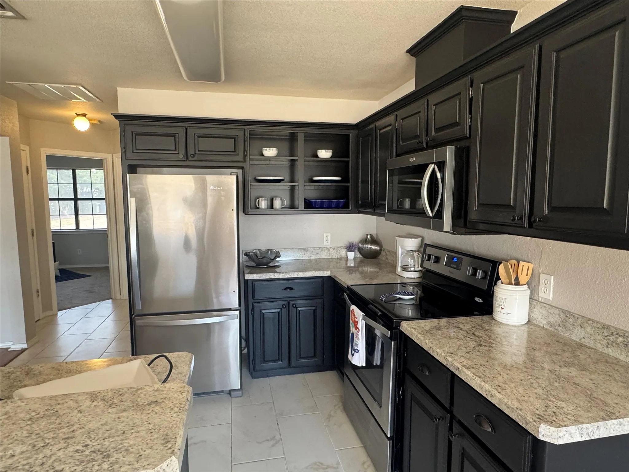 Modern kitchen with stainless appliances