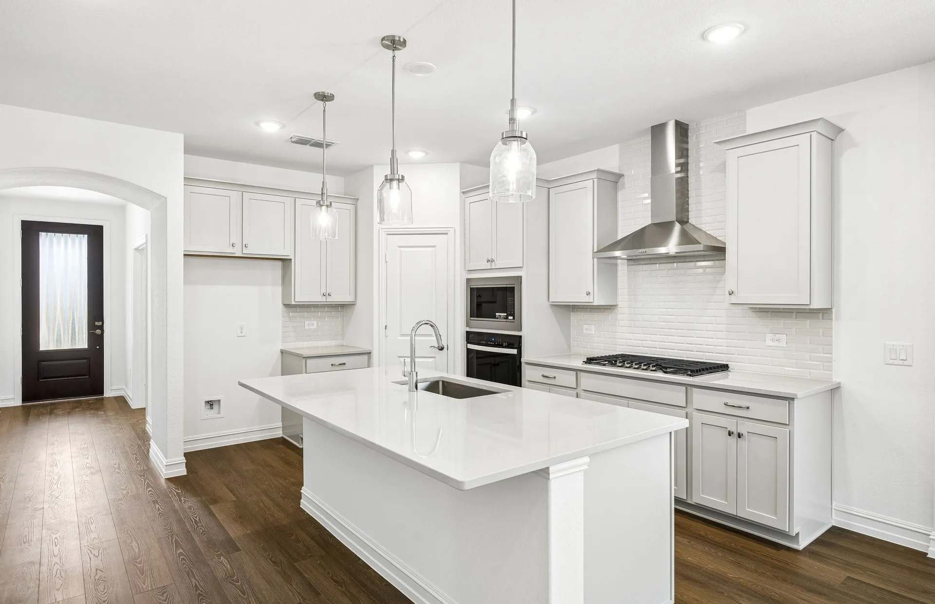 Abundant cabinet space in kitchen
