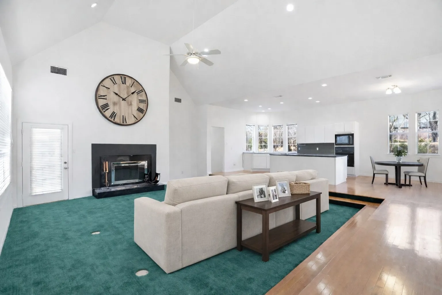 Living room virtually staged