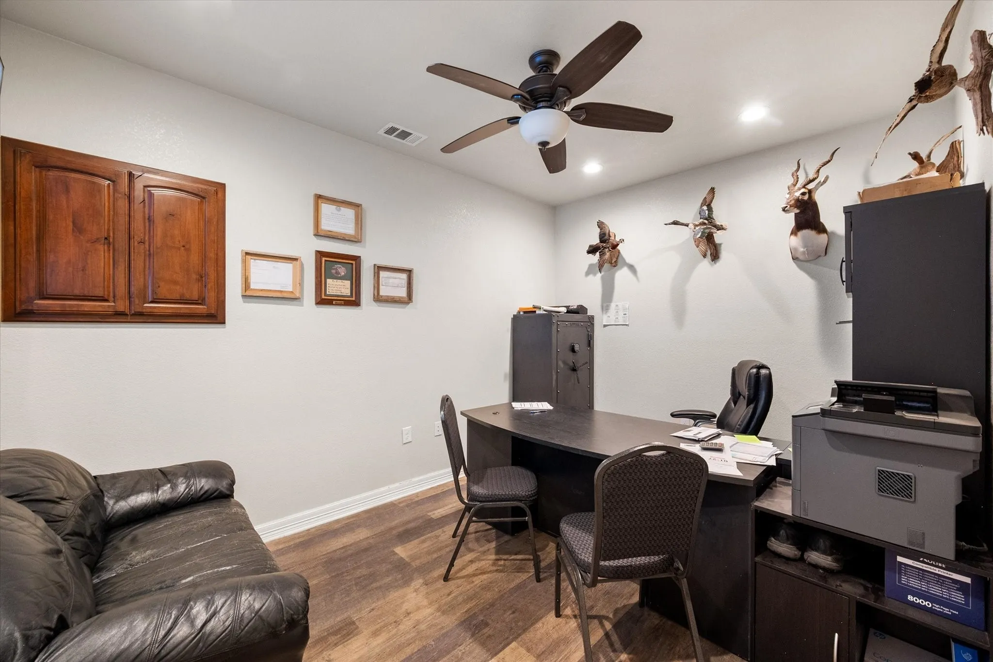 One of the four office spaces inside