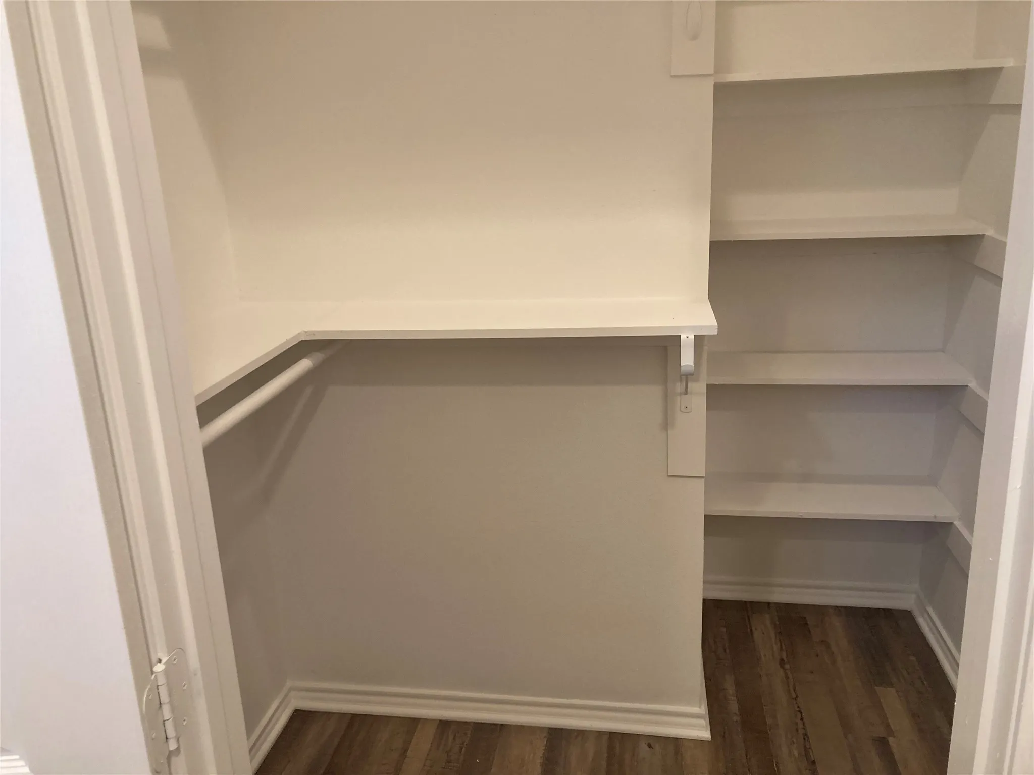 Another view of primary closet.