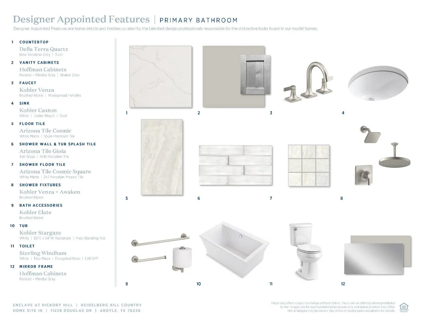 Heidelberg Hill Country-Primary Bath Selections