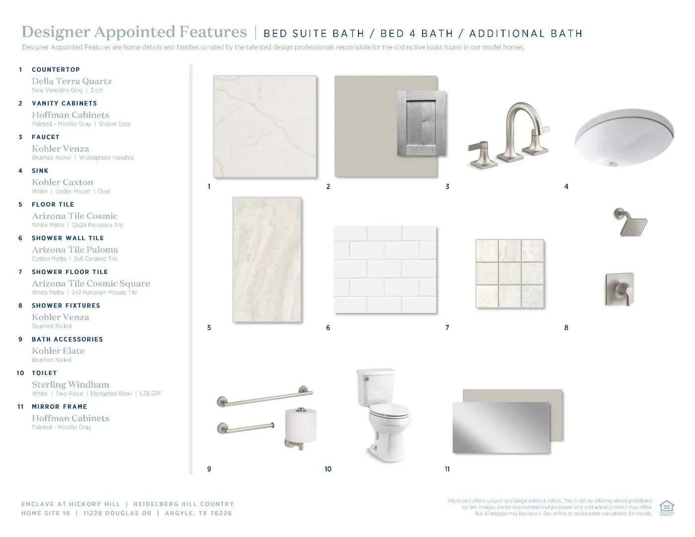 Additional Bath Selections