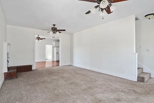 Living area with fireplace