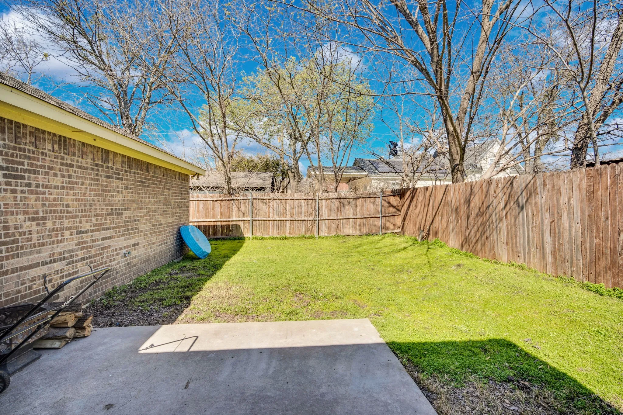 Large backyard