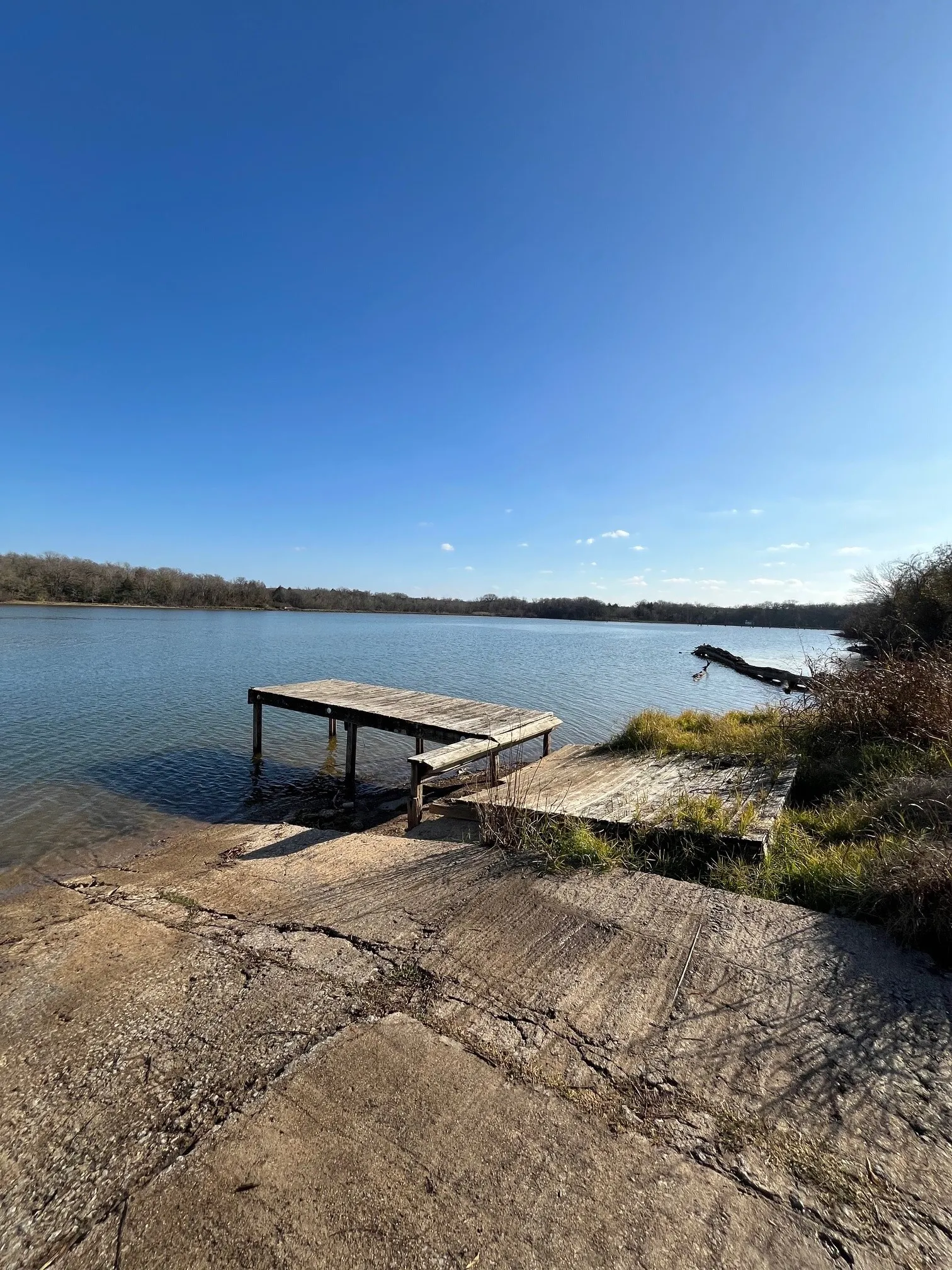 View of little dock with a water view