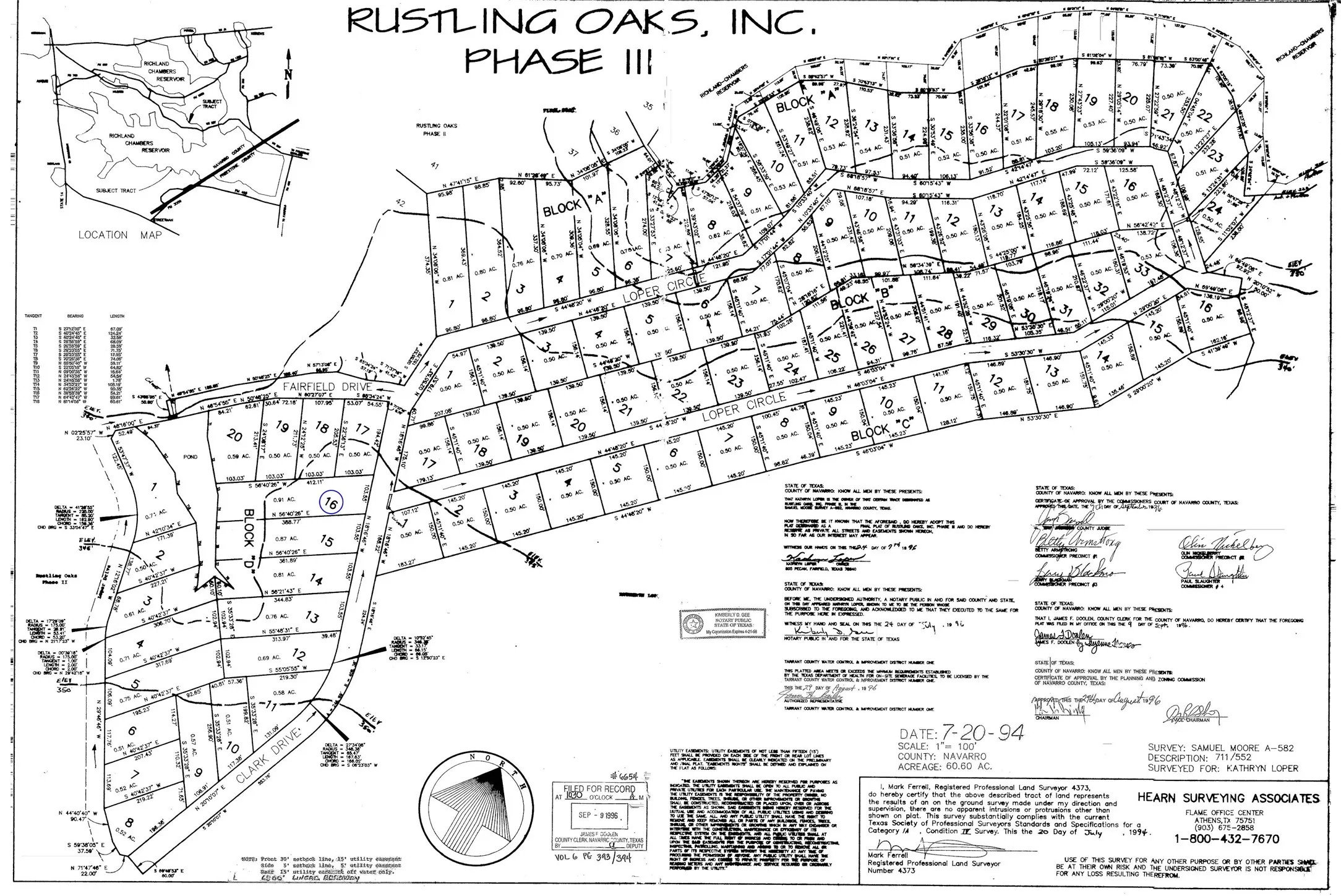 Map location - lot 15 & 16 block D