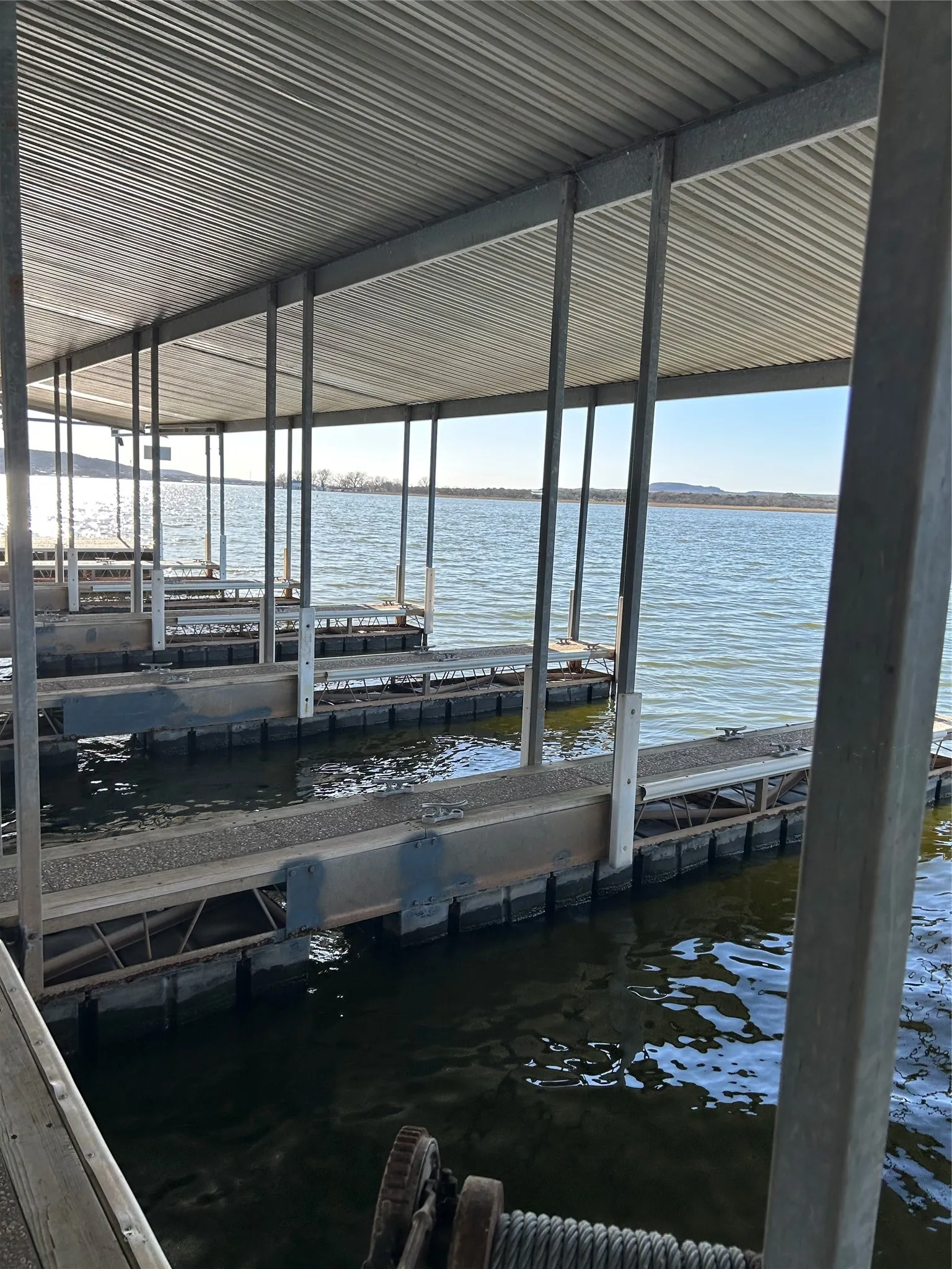 Courtesy slips at the community dock for easy lake access.