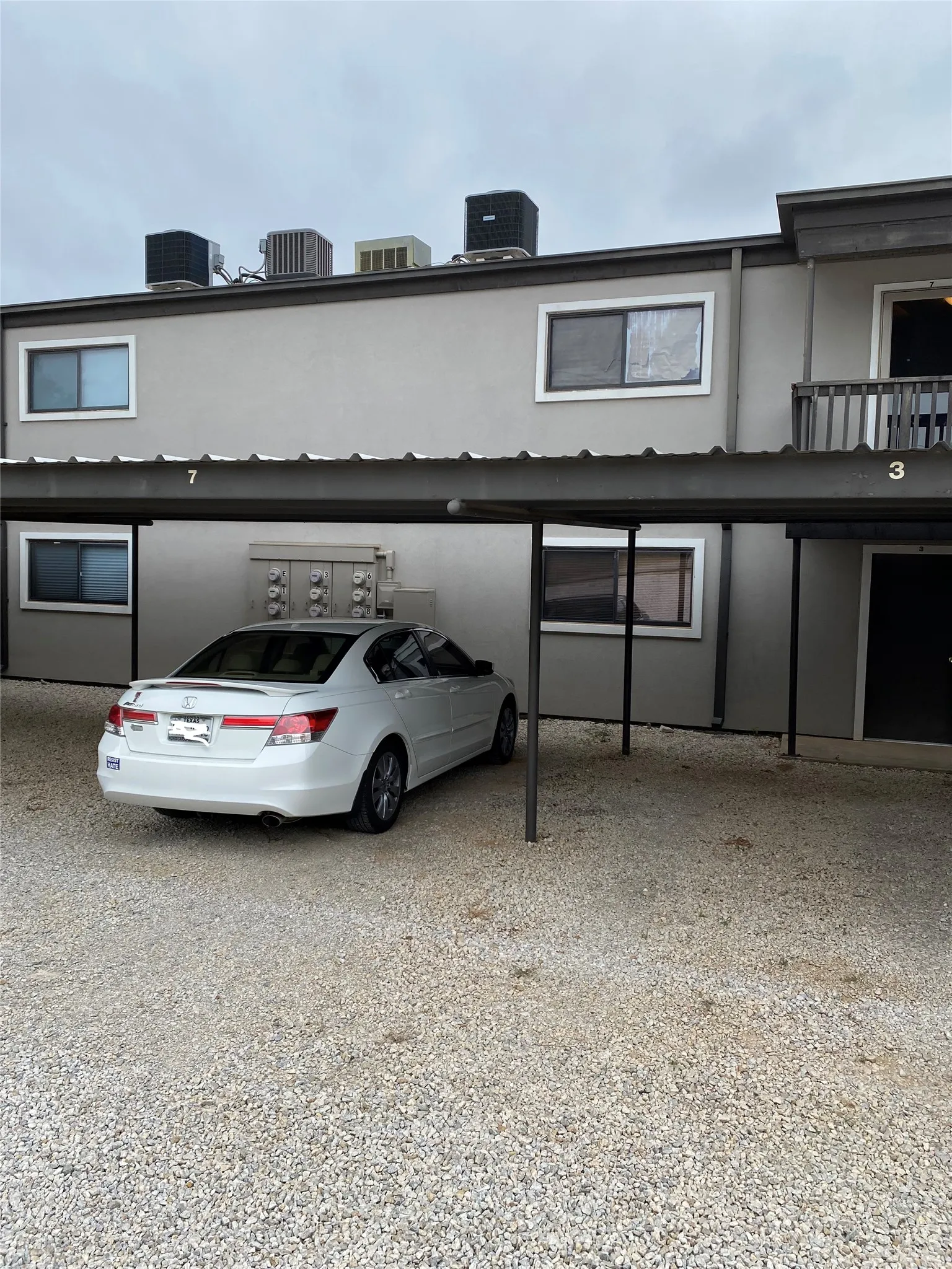 Covered parking near the stairs for easy access to your condo.