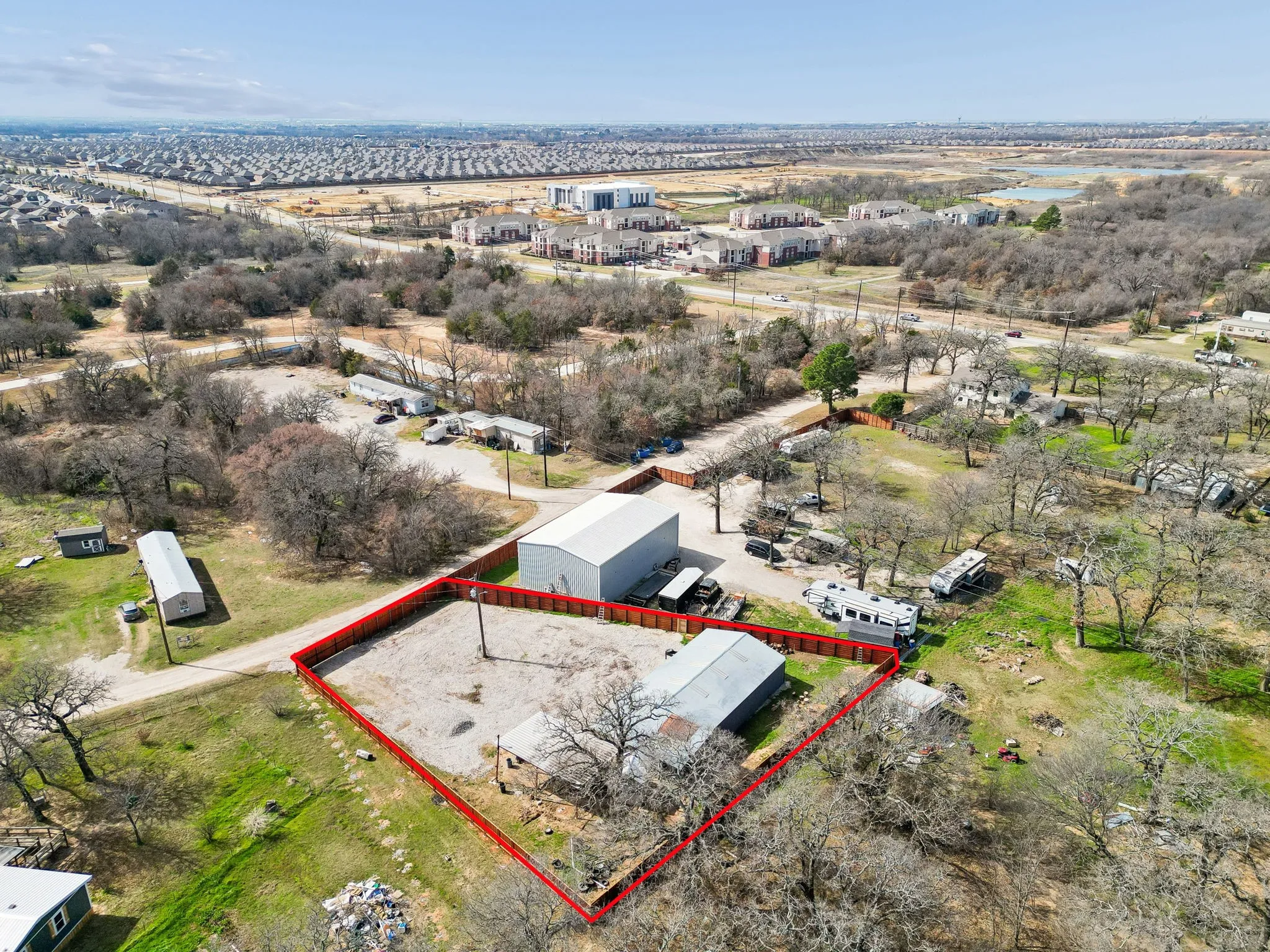 View of property location with property parcel outlined