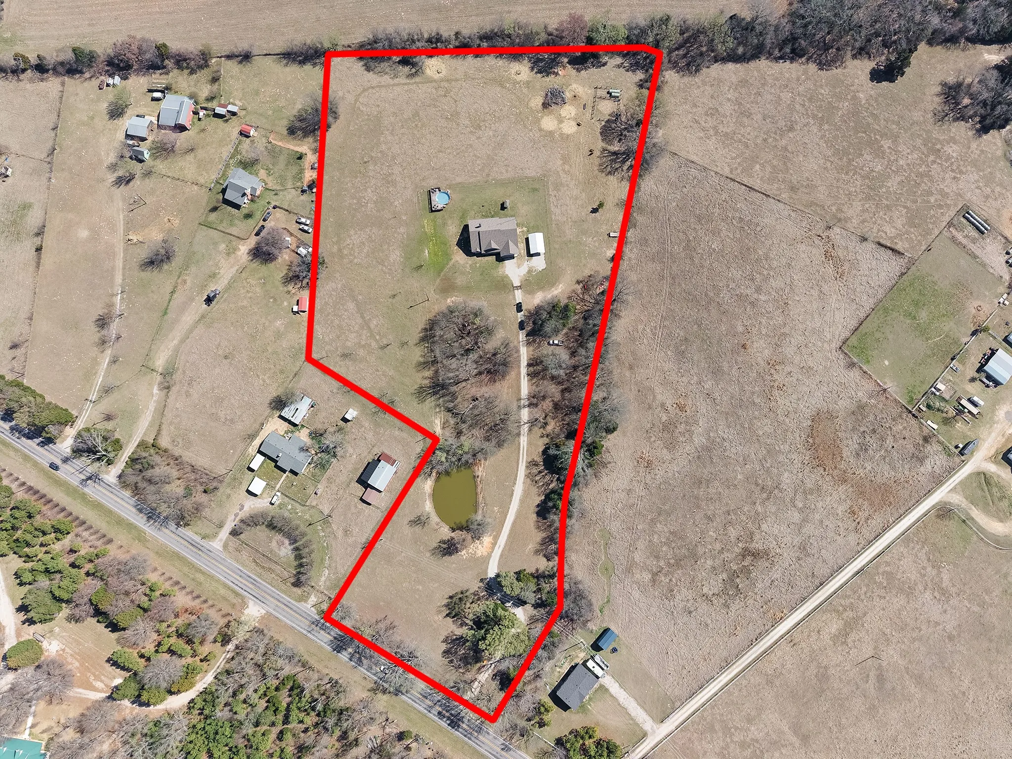 Map / location with property parcel outlined