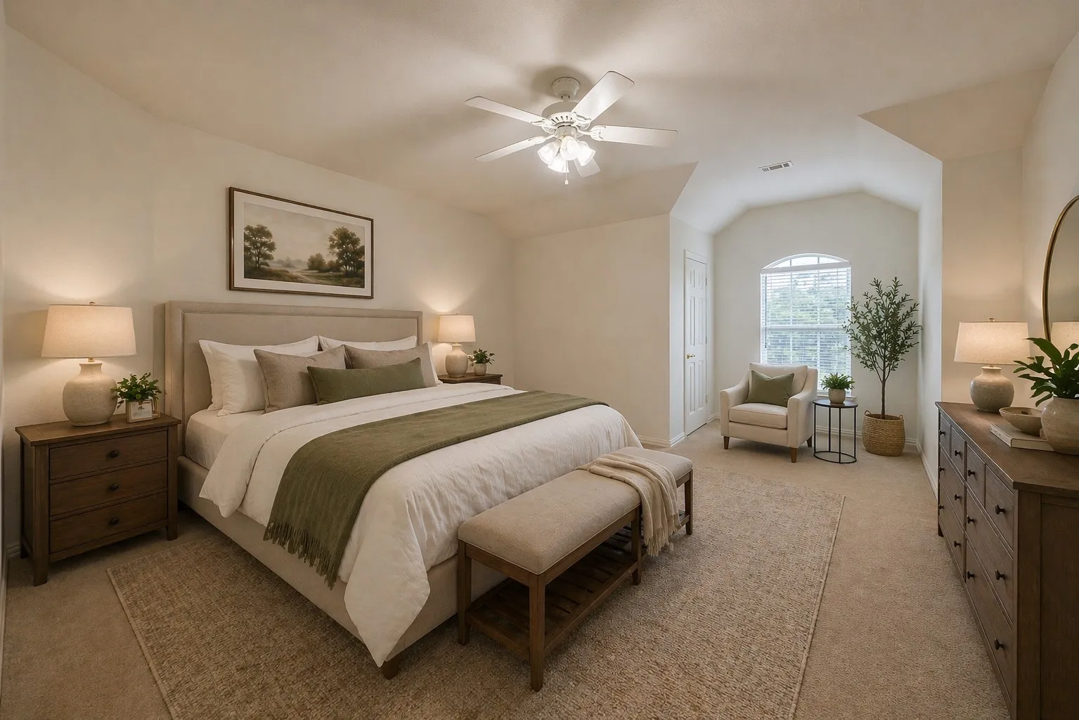 2nd primary bedroom upstairs with sitting area, large walk in closet and 2 additional closets for massive storage.