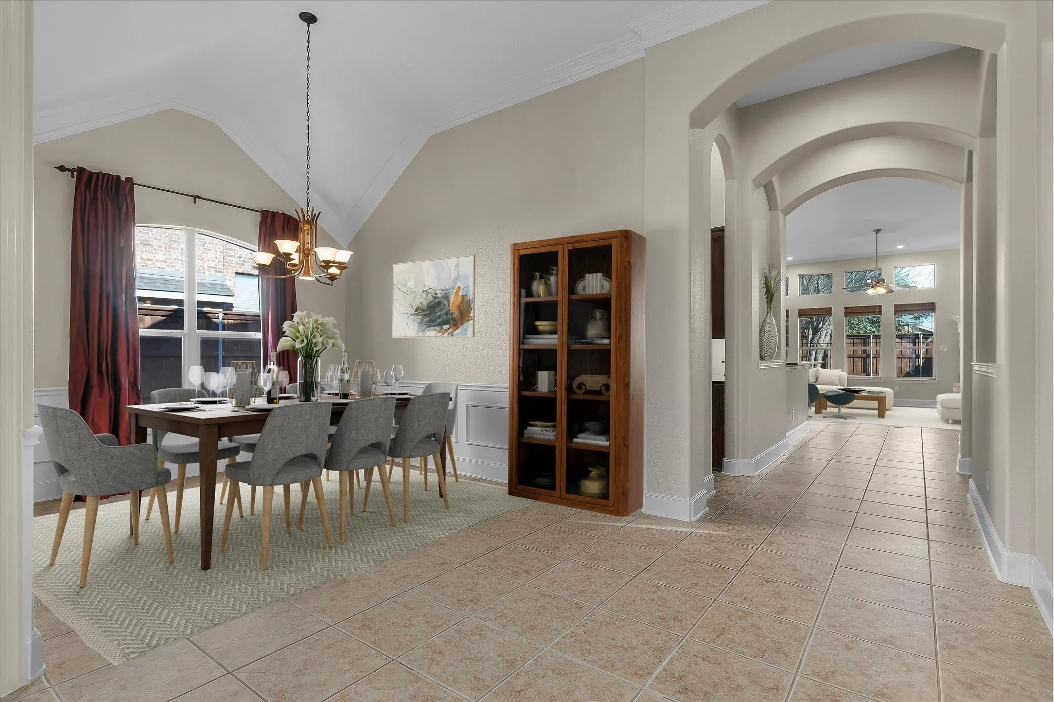 Virtually Staged Formal Dining Area