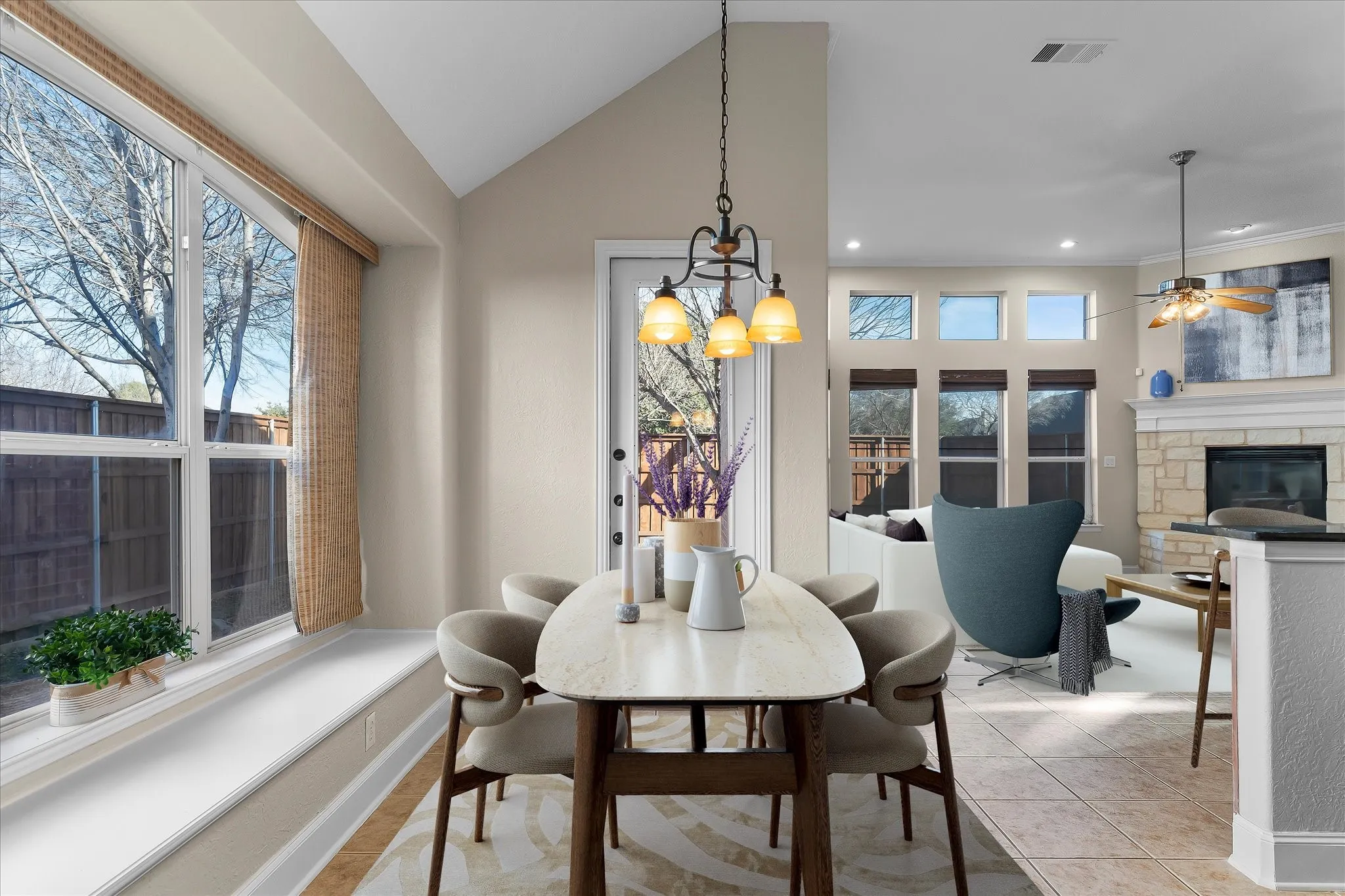 Virtually Staged Breakfast Area