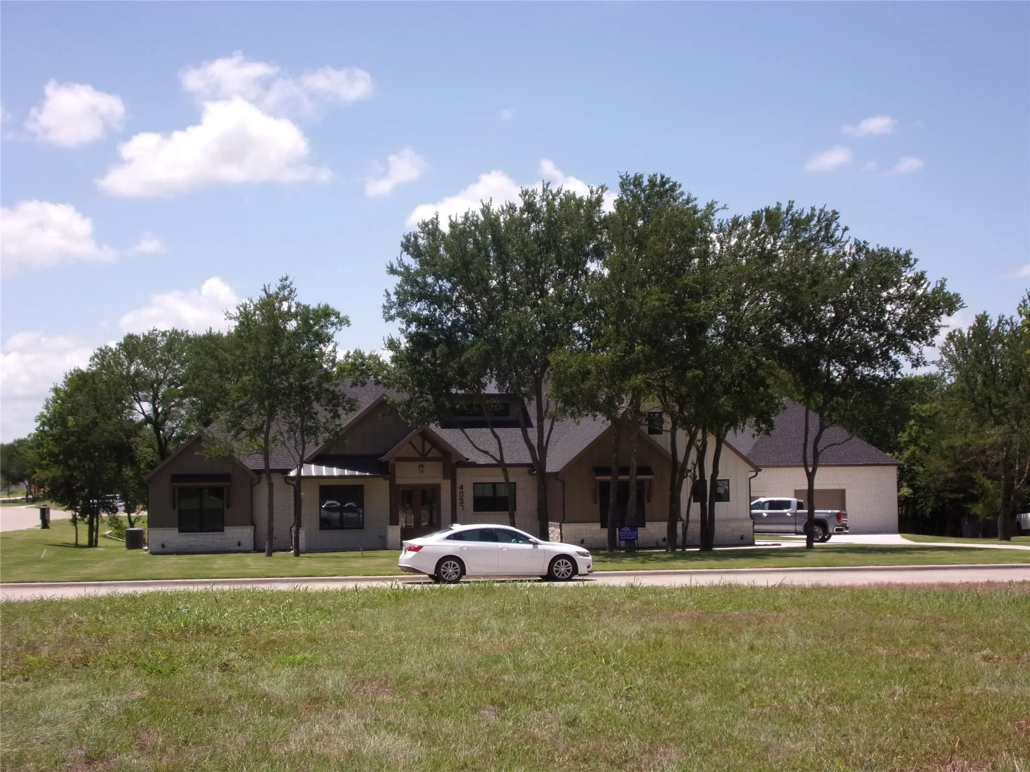 Corner lot of neighbor across the street