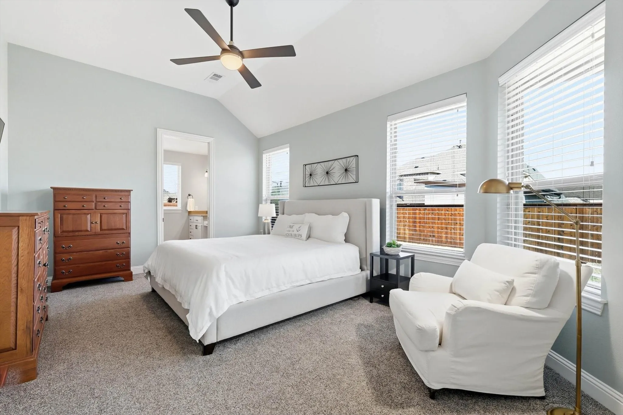 Large primary suite with sitting area