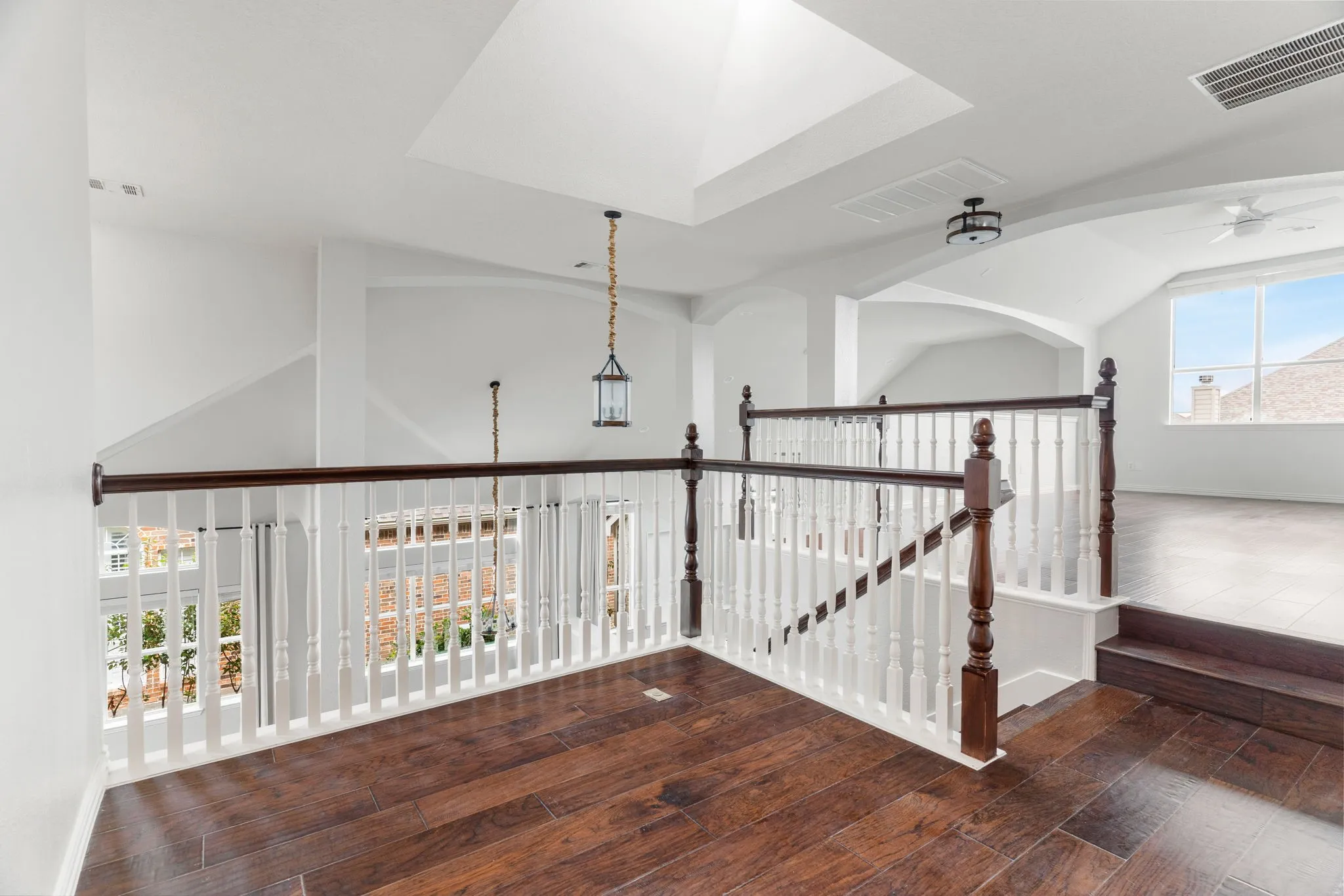 Loft area at the top of the stairs.