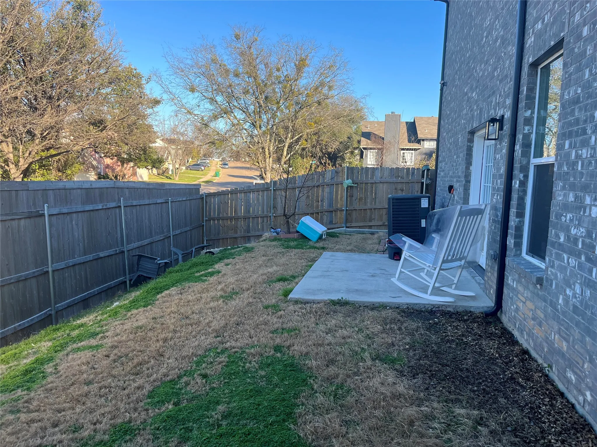 Patio area from dining room,