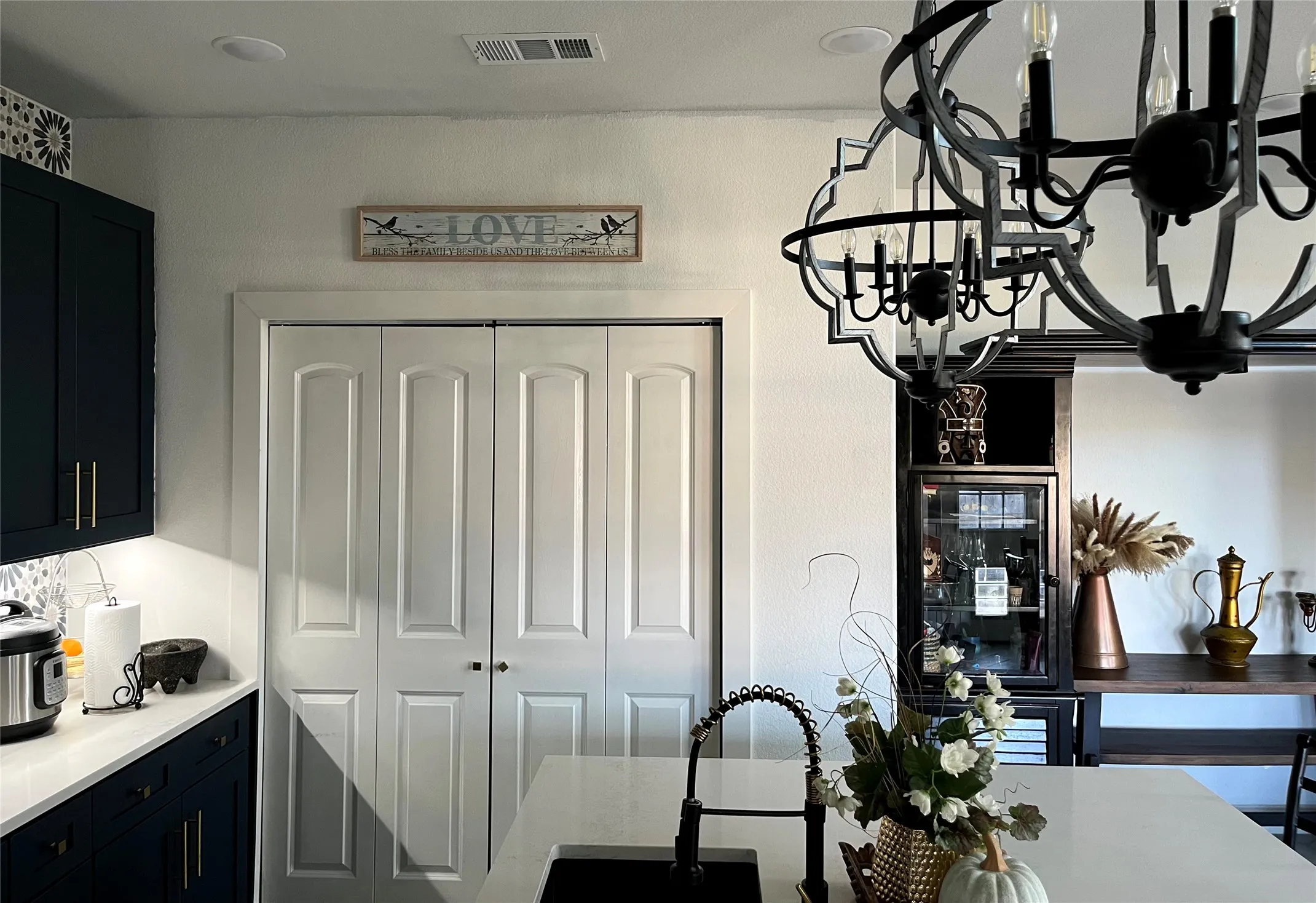 View of Laundry entry from kitchen.