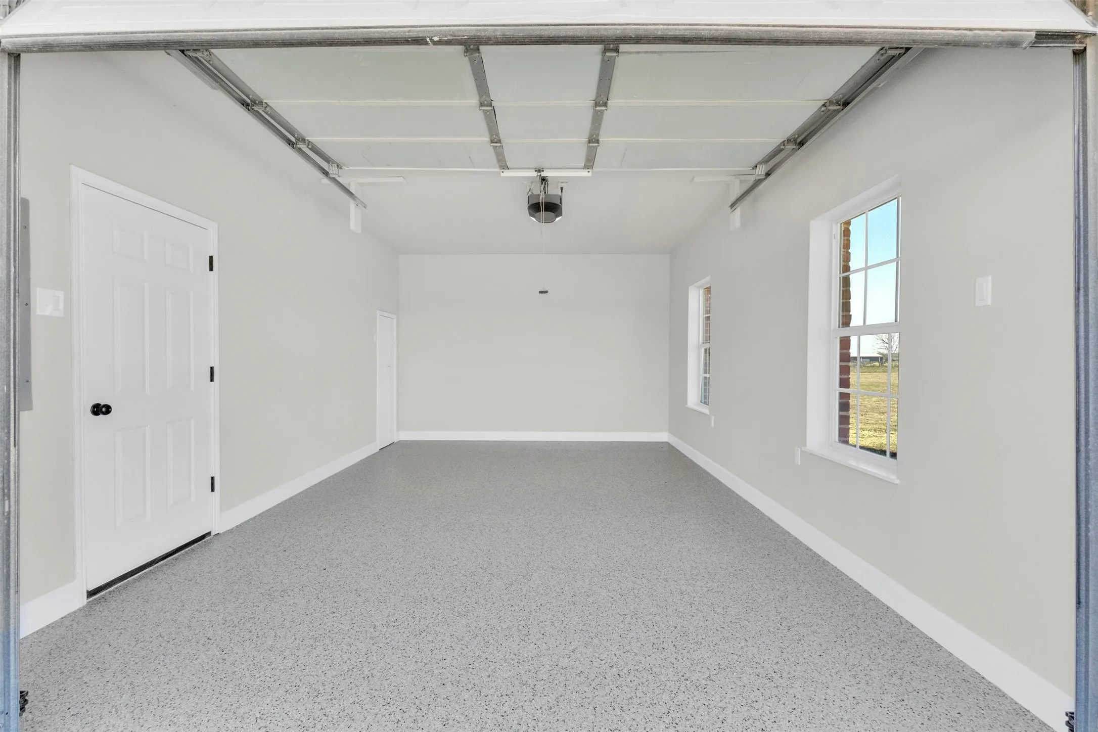 Garage with baseboards
