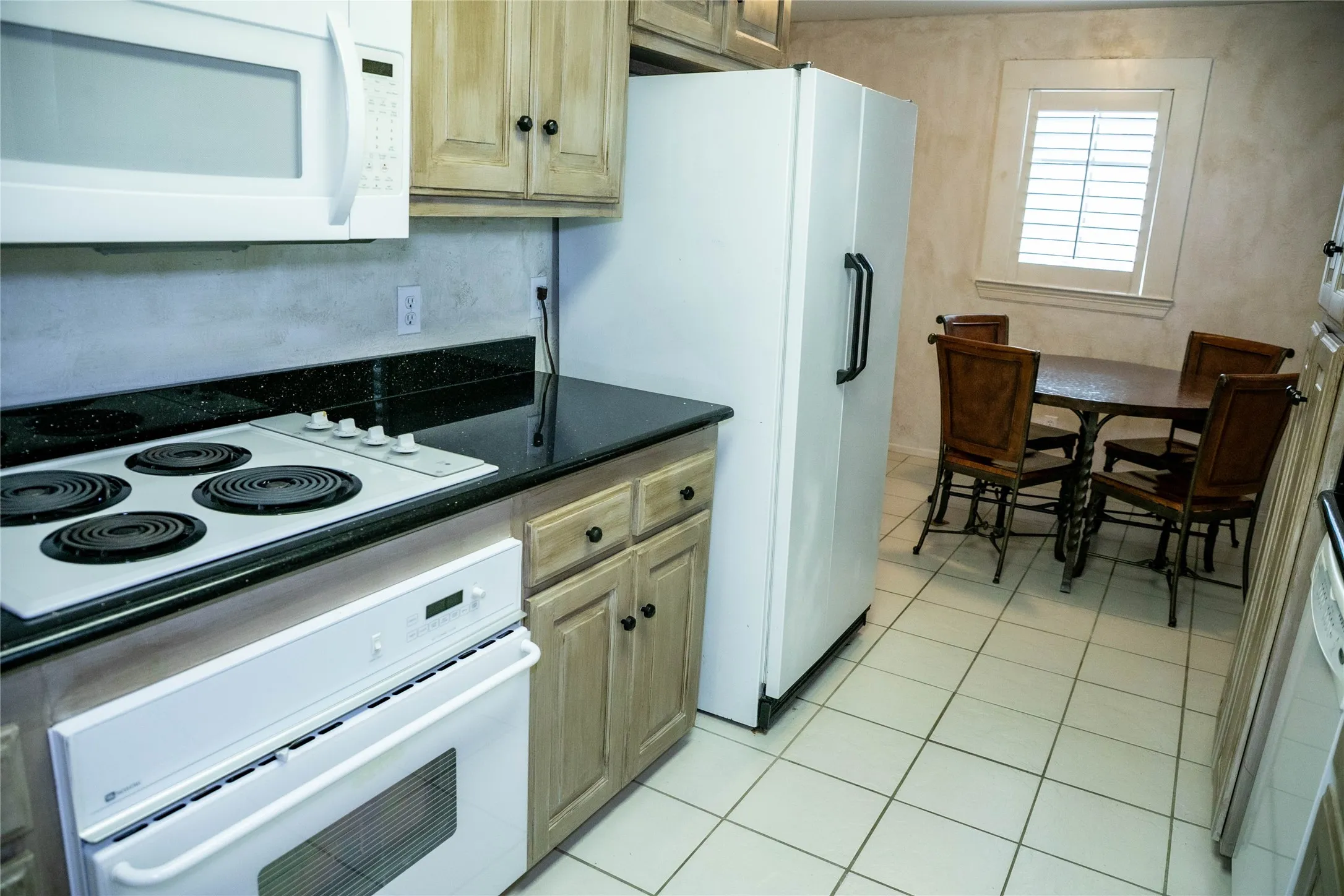 Upstairs kitchen and dining