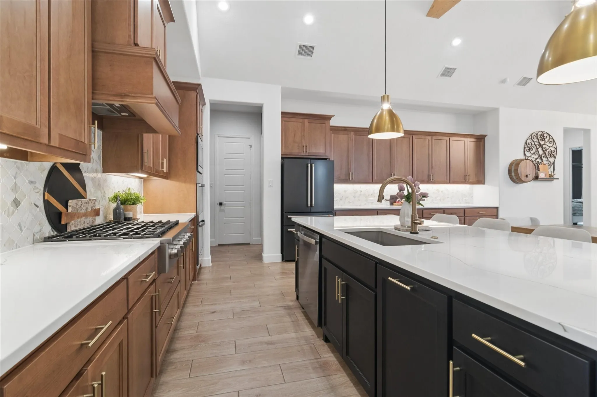 Butlers pantry and large walk in pantry. Chef dreams kitchen offers so much storage.