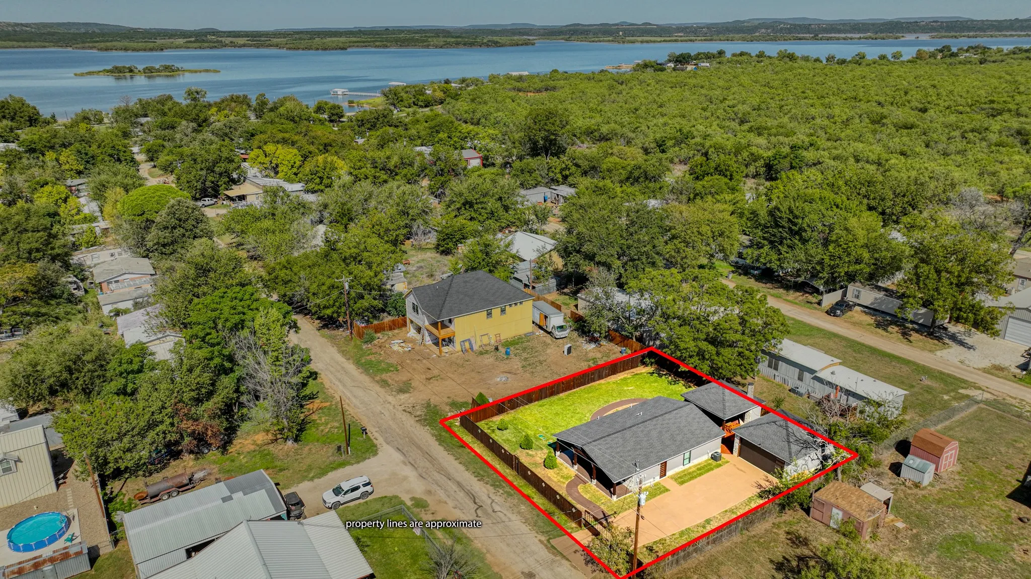 Single Family Residence For Sale in Palo Pinto County , 114 Mulberry, Possum Kingdom Lake, Texas 76449, 3 Bedroom, 2 Bathroom, 2 Garage spaces, 1,200 Sqft, built in 2022, mls#21194403, Real Estate Agent in Possum Kingdom Lake, Homes For Sale in Palo Pinto county, Homes For Sale in Possum Kingdom Lake, Realtor in Possum Kingdom Lake Texas, Real Estate Brokerage Independent Realty Texas, Luminita Cordes Realtor