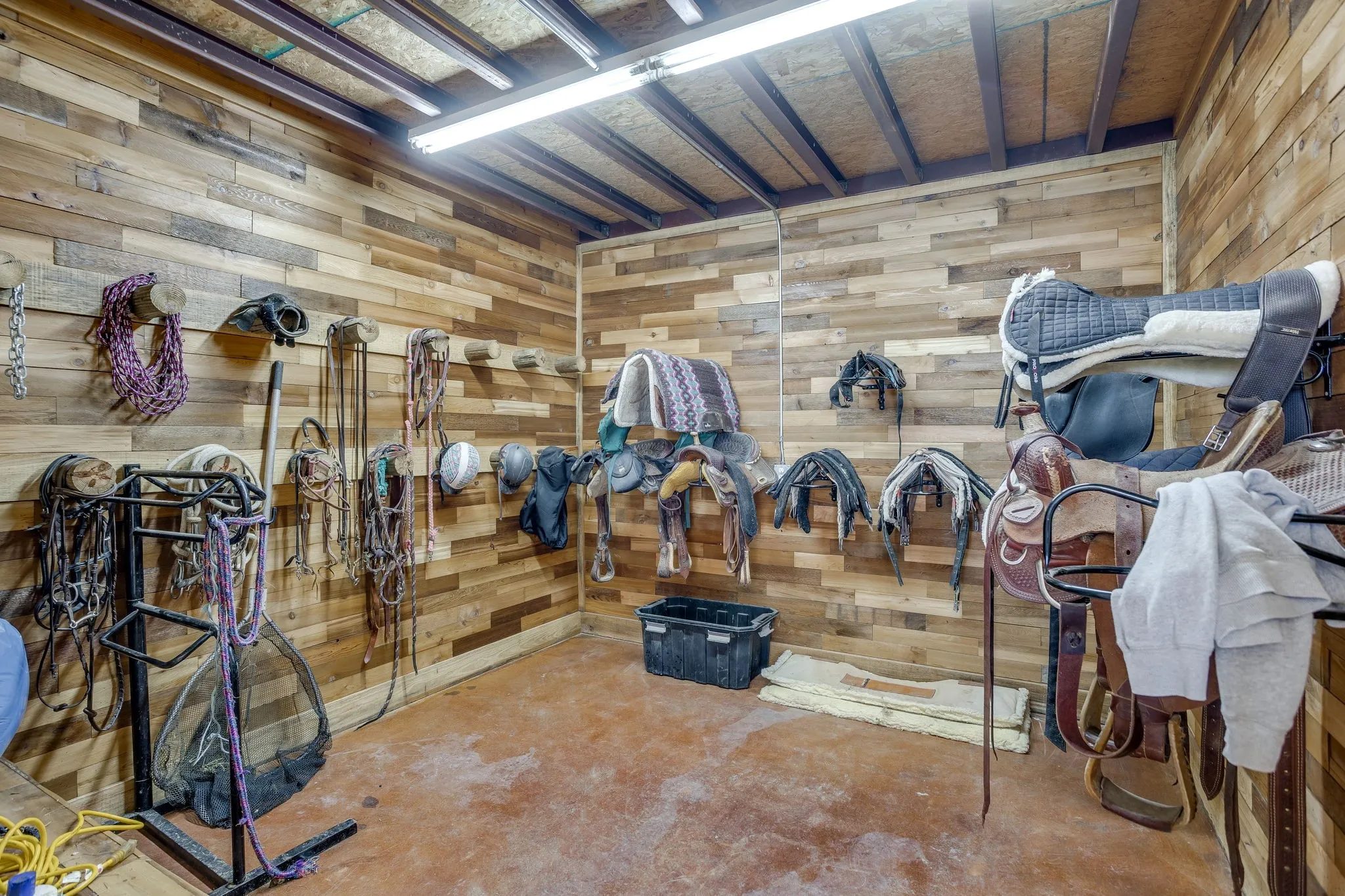 tack room cedar lined