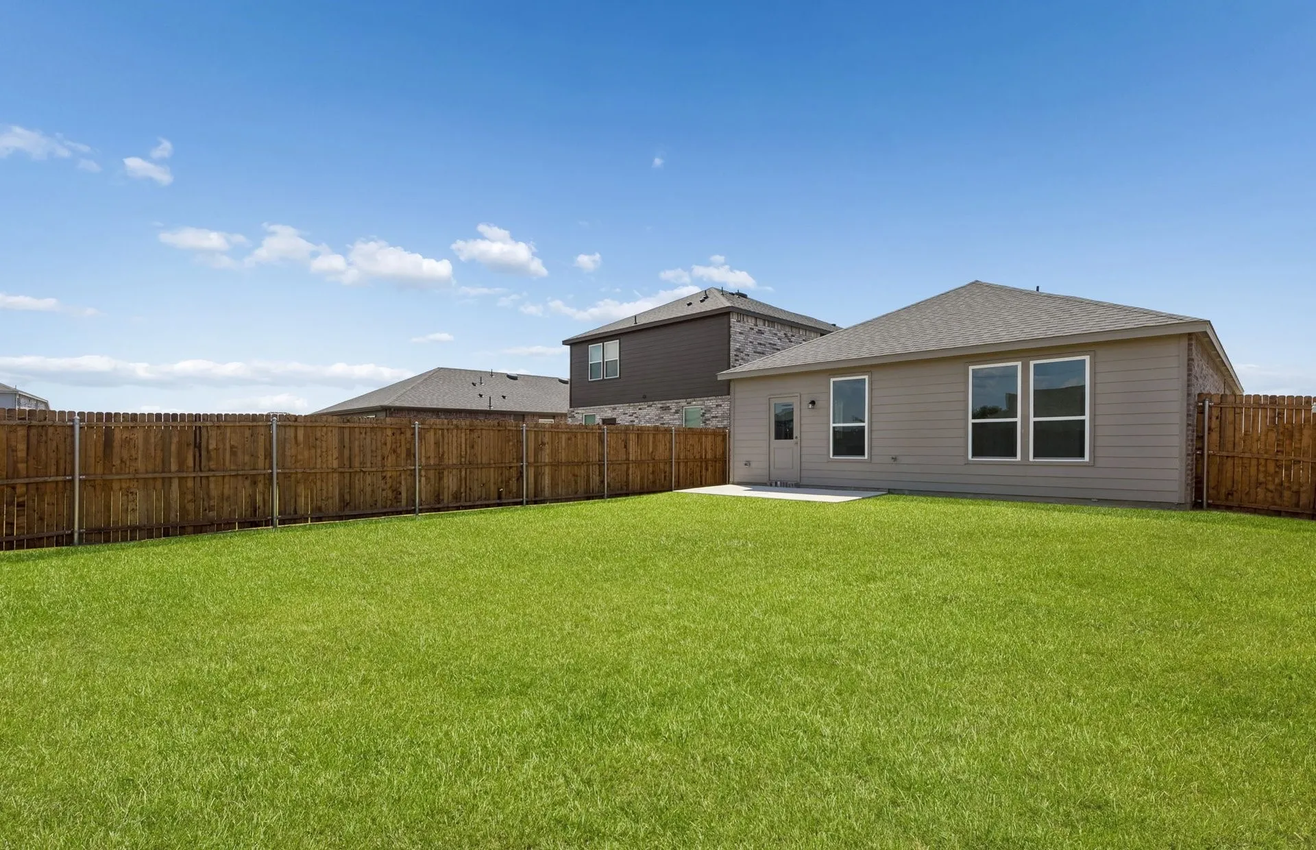 Oversized fenced-in backyard
