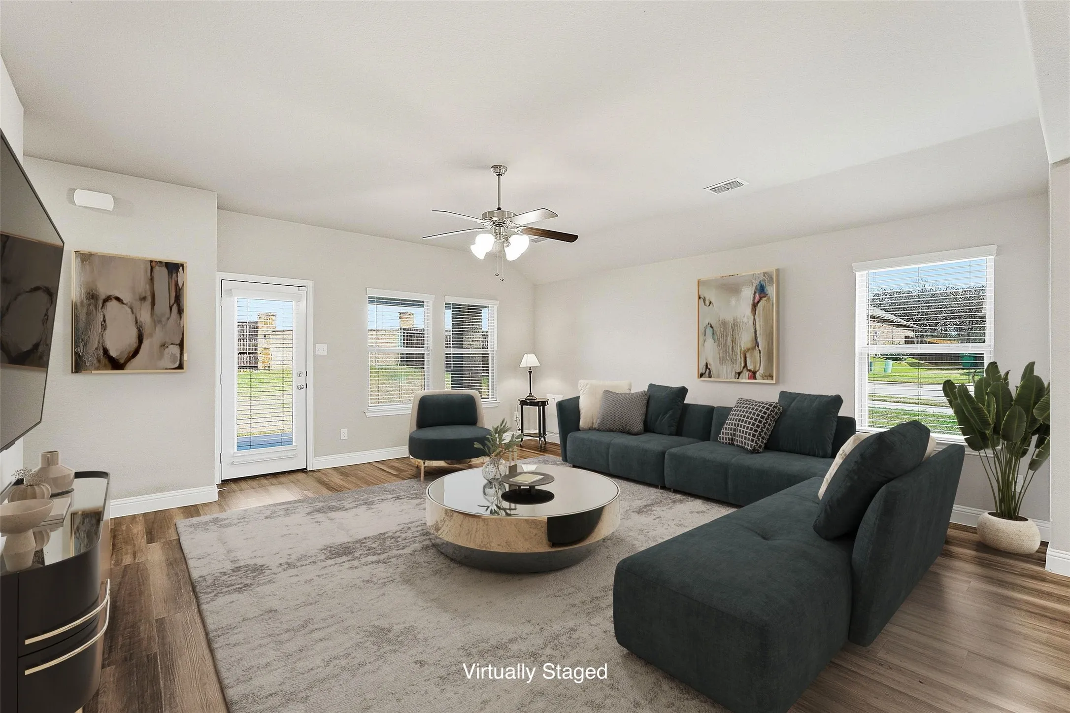 Family Room Virtually Staged