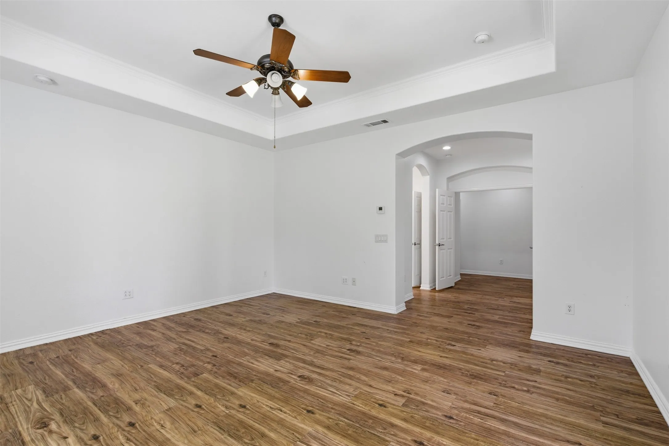 The primary bathroom is to the left