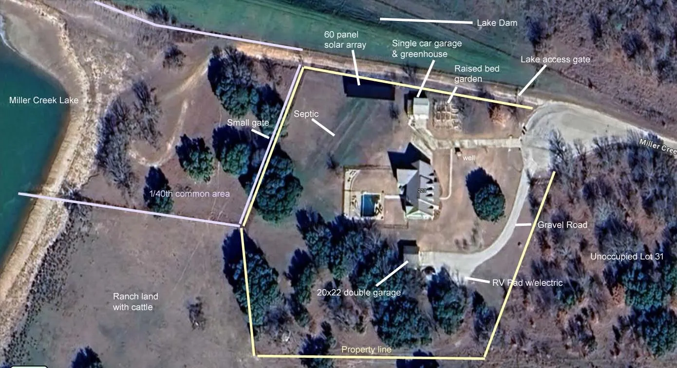 Aerial of 223 Miller Creek Lake Rd. in Paradise,TX