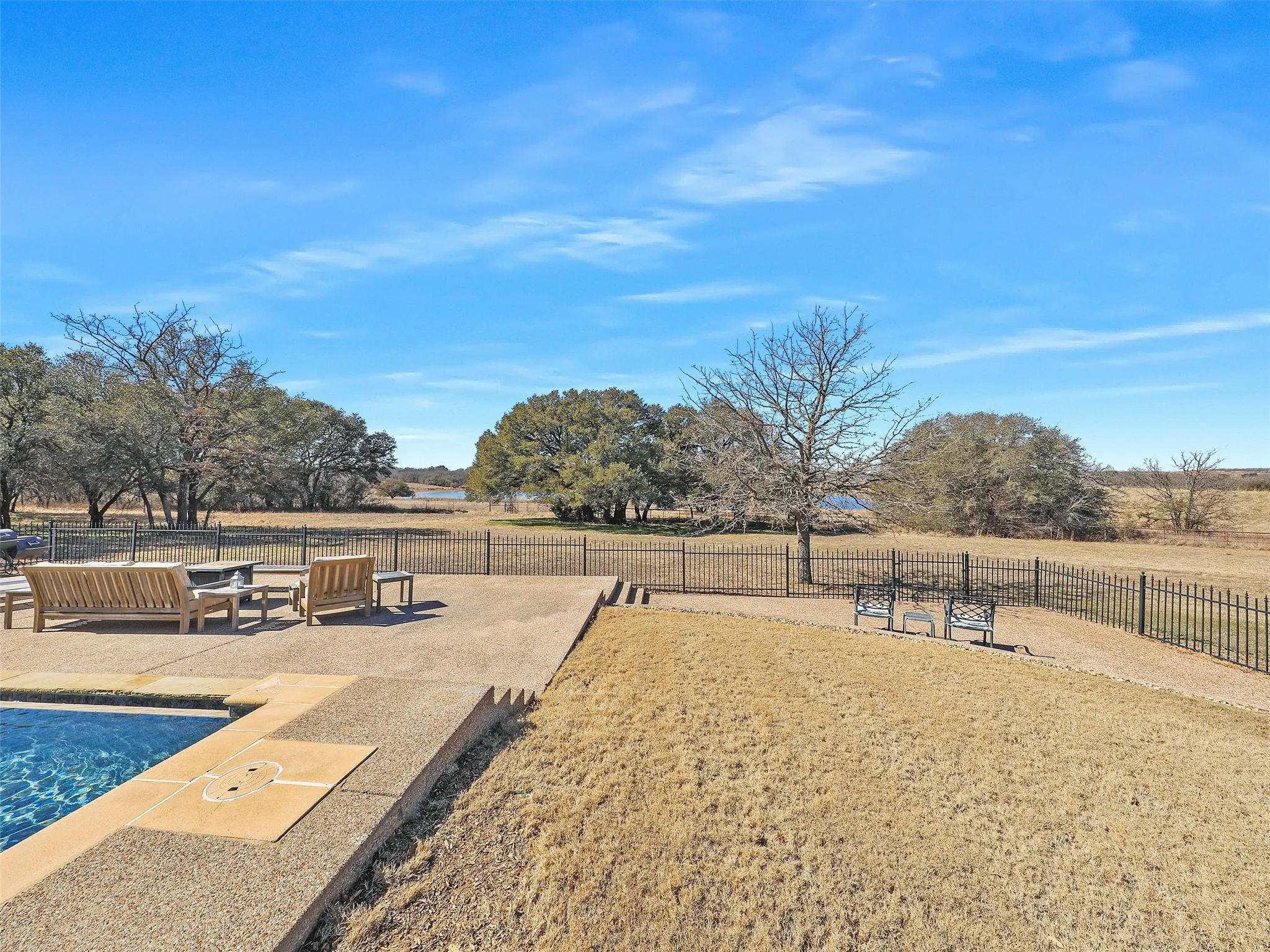 Side Yard with View of Community Lake