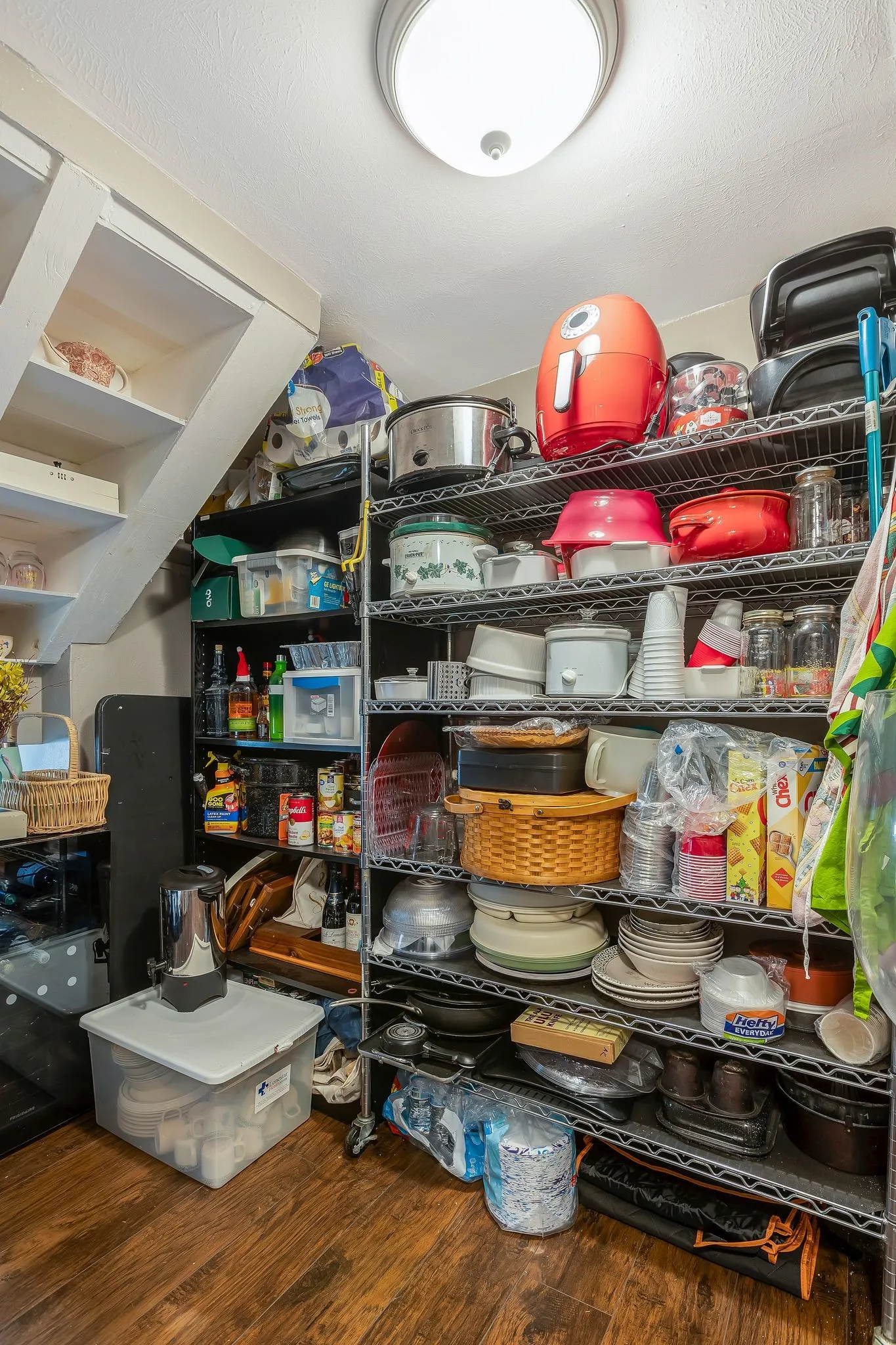 Storage galore off of kitchen!