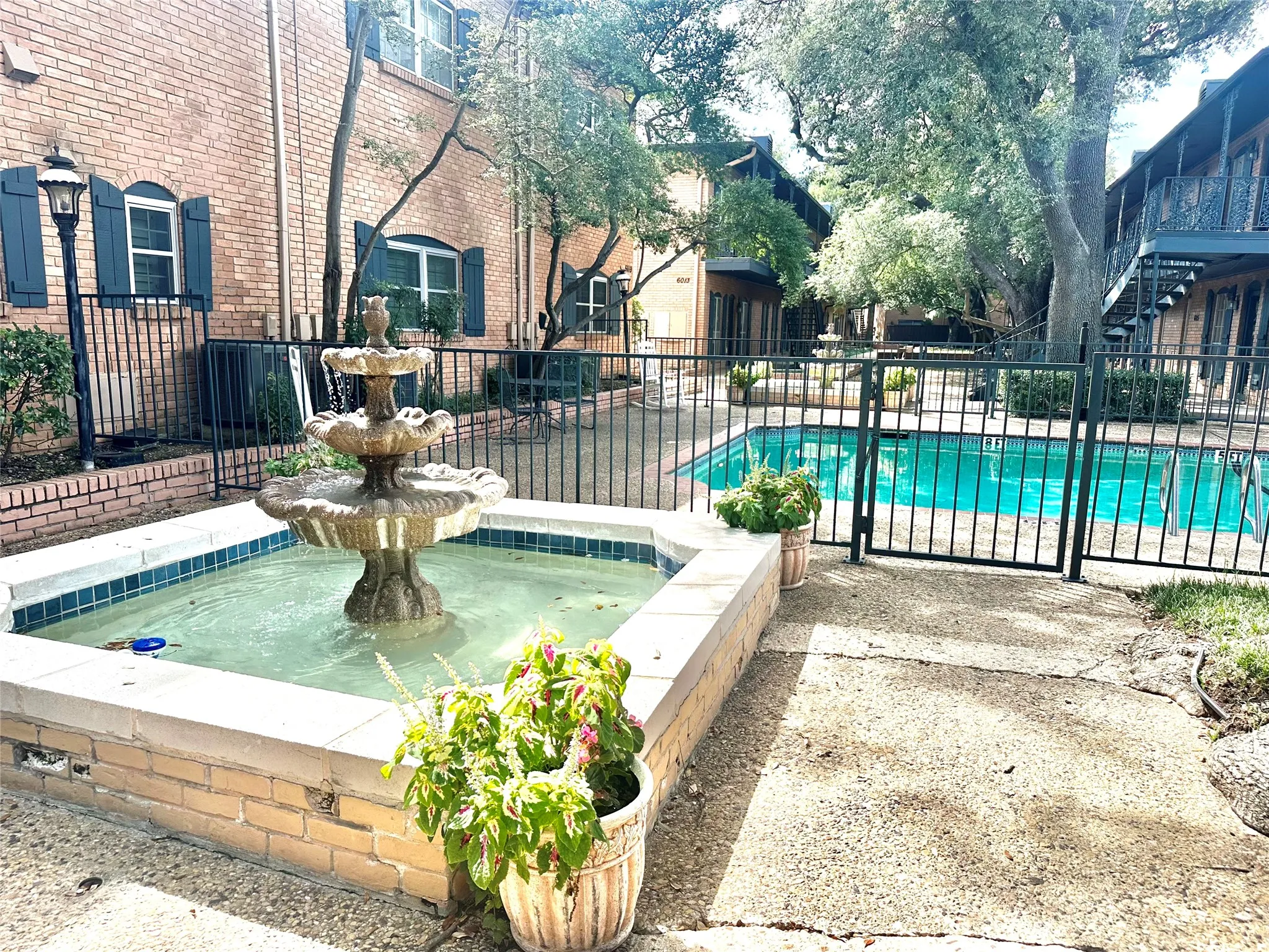 Pool and fountain