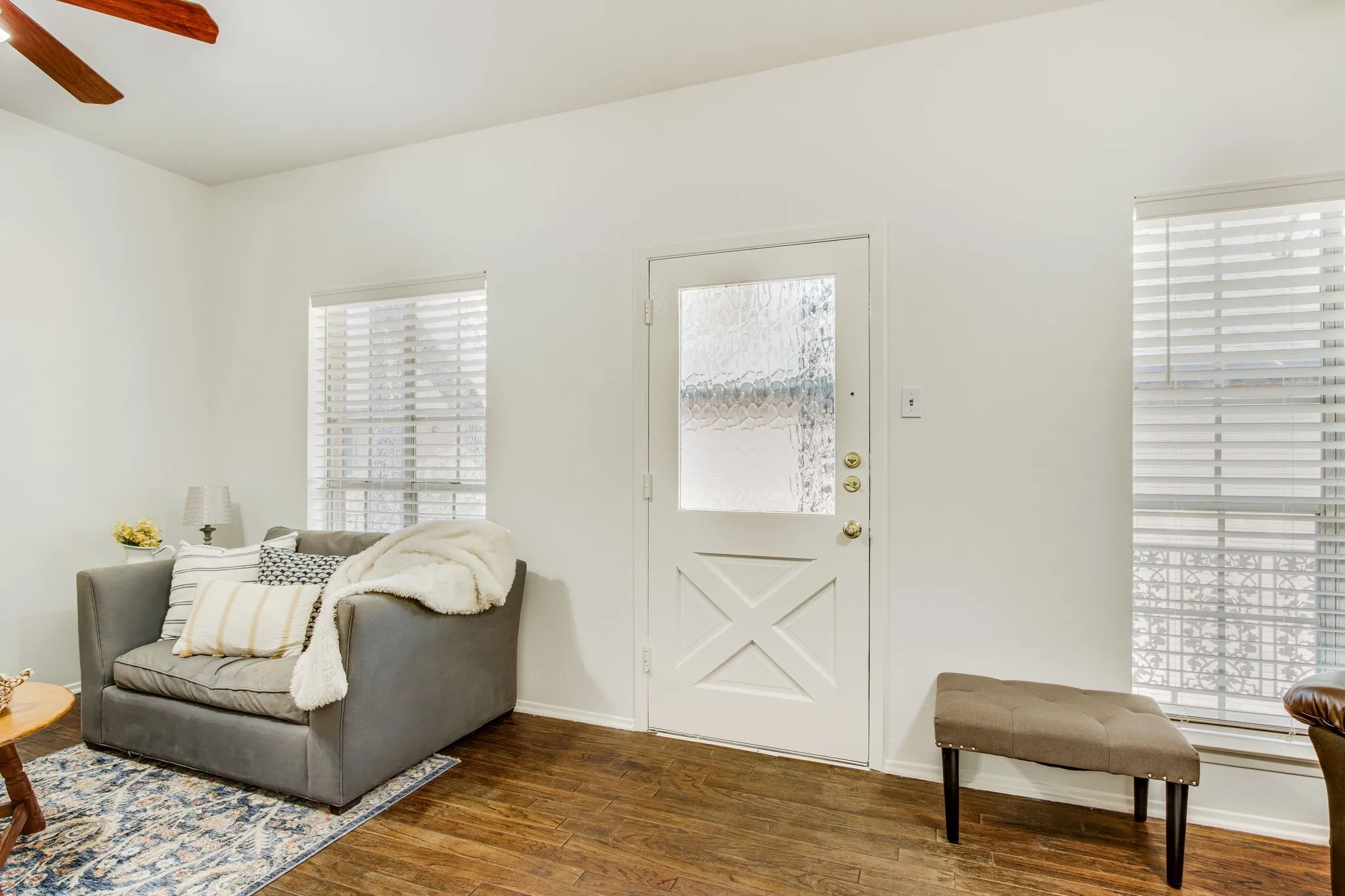 Natural light, wood floors, and open space