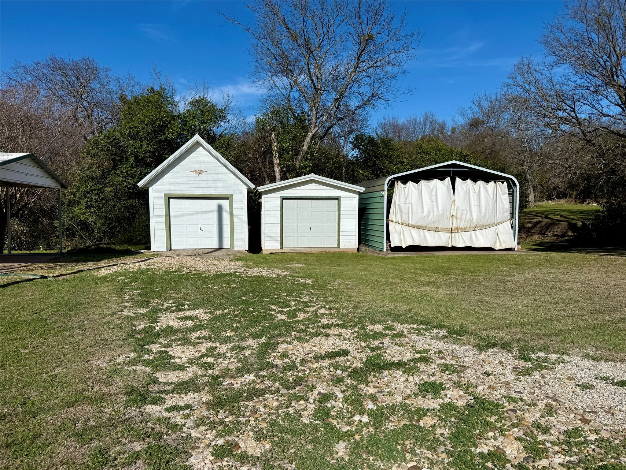 All three outbuildings
