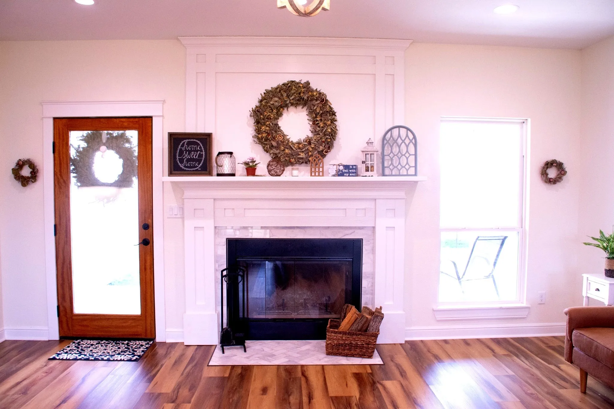 Beautiful fireplace with custom millwork