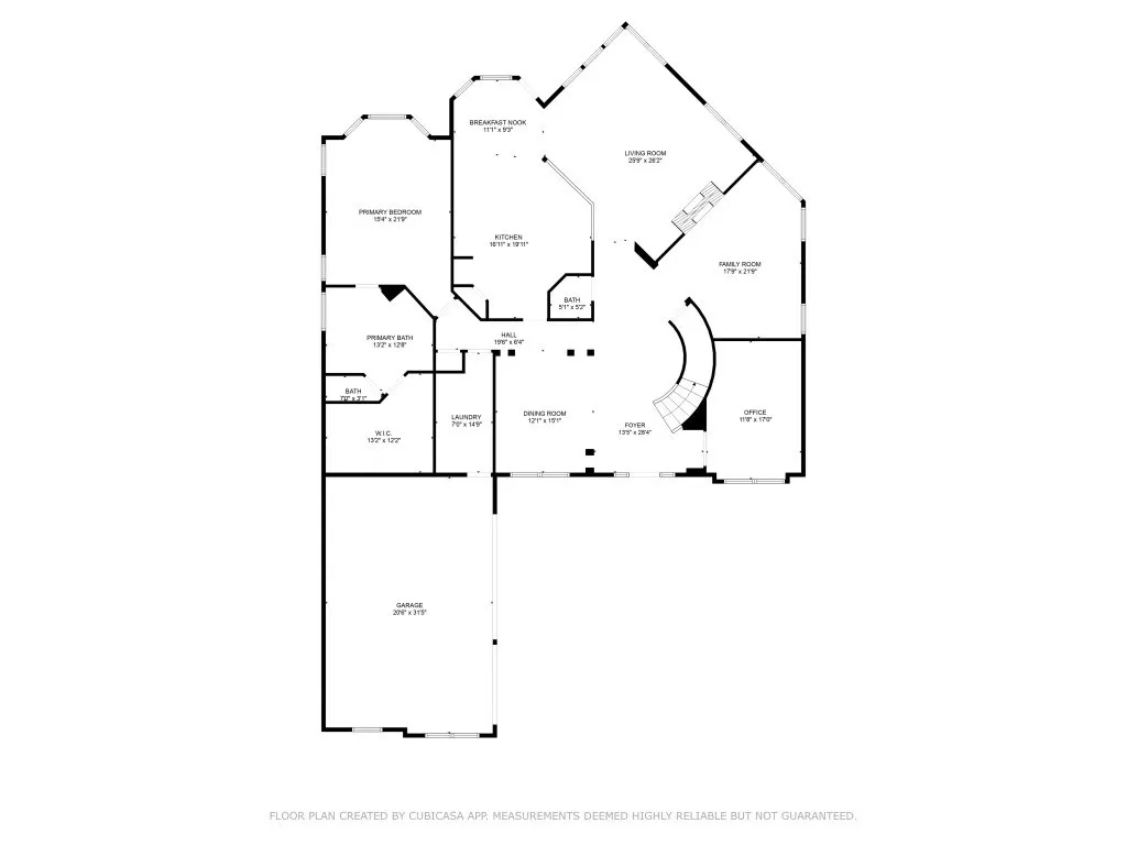 First floor, office, 2 living areas, 2 dining areas, primary suite