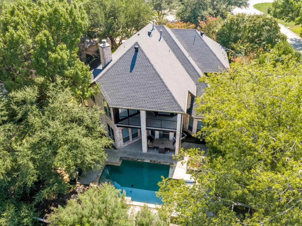 Aerial view of pool